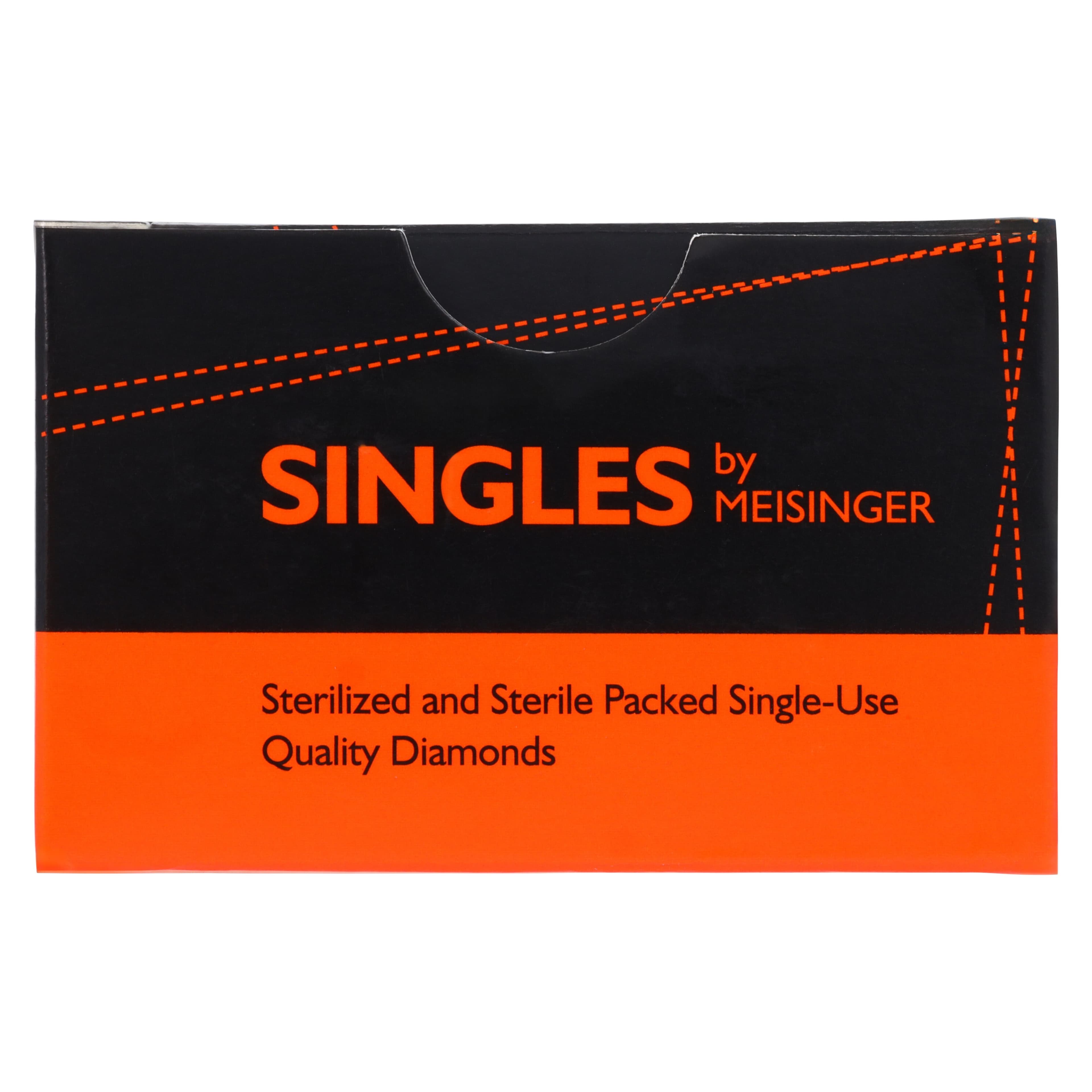 Meisinger Singles Disposable Diamond Bur FG, Pointed Football #1920F, Fine Grit, 2.1mm Diameter, 5.0mm Length, Red Band, Sterile, 25/Bx thumbnail 7