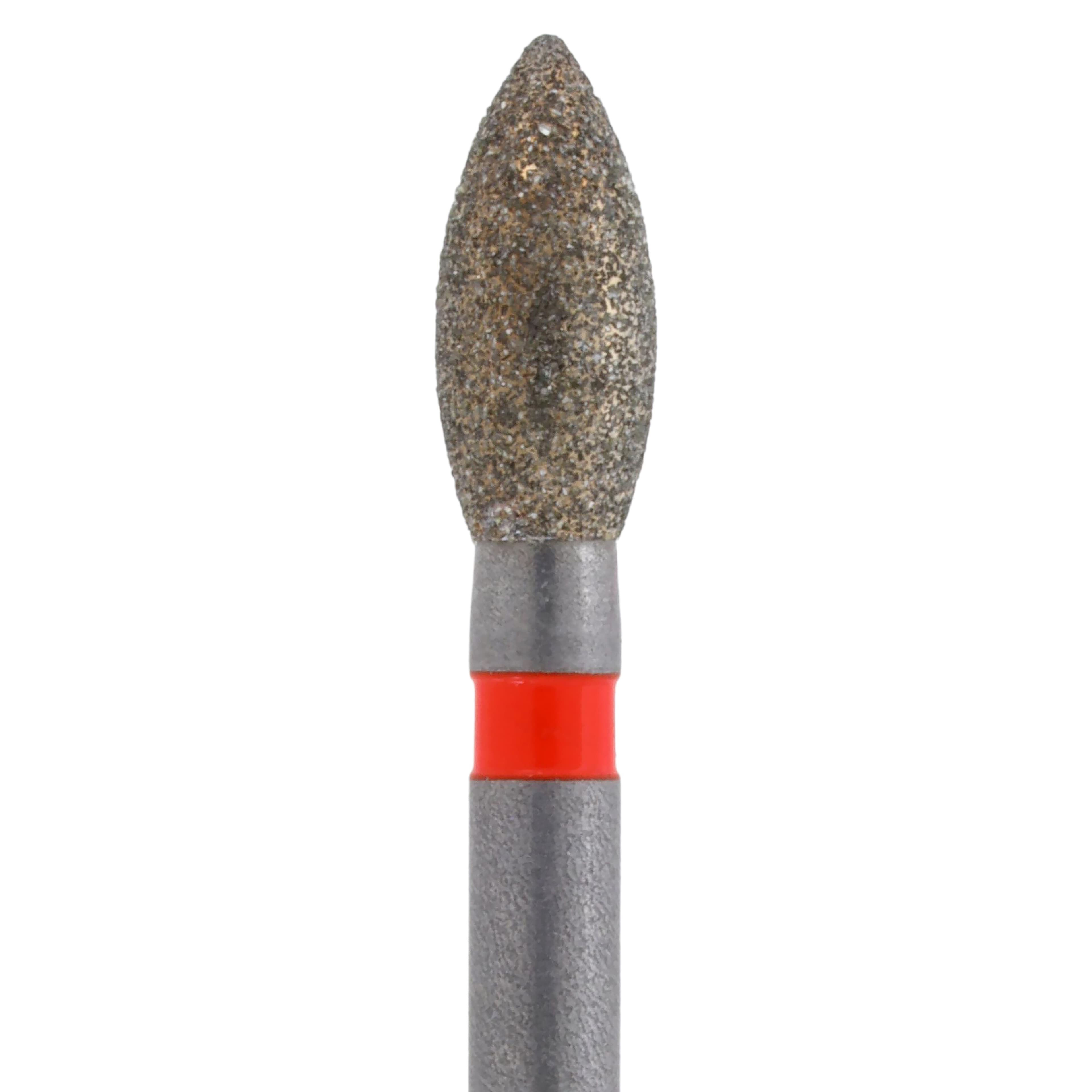 Meisinger Single-Use Sterile Diamond Bur, Friction Grip, Pointed Football, #1923F, 2.3 mm, Fine, Red, 25/Pk thumbnail 2
