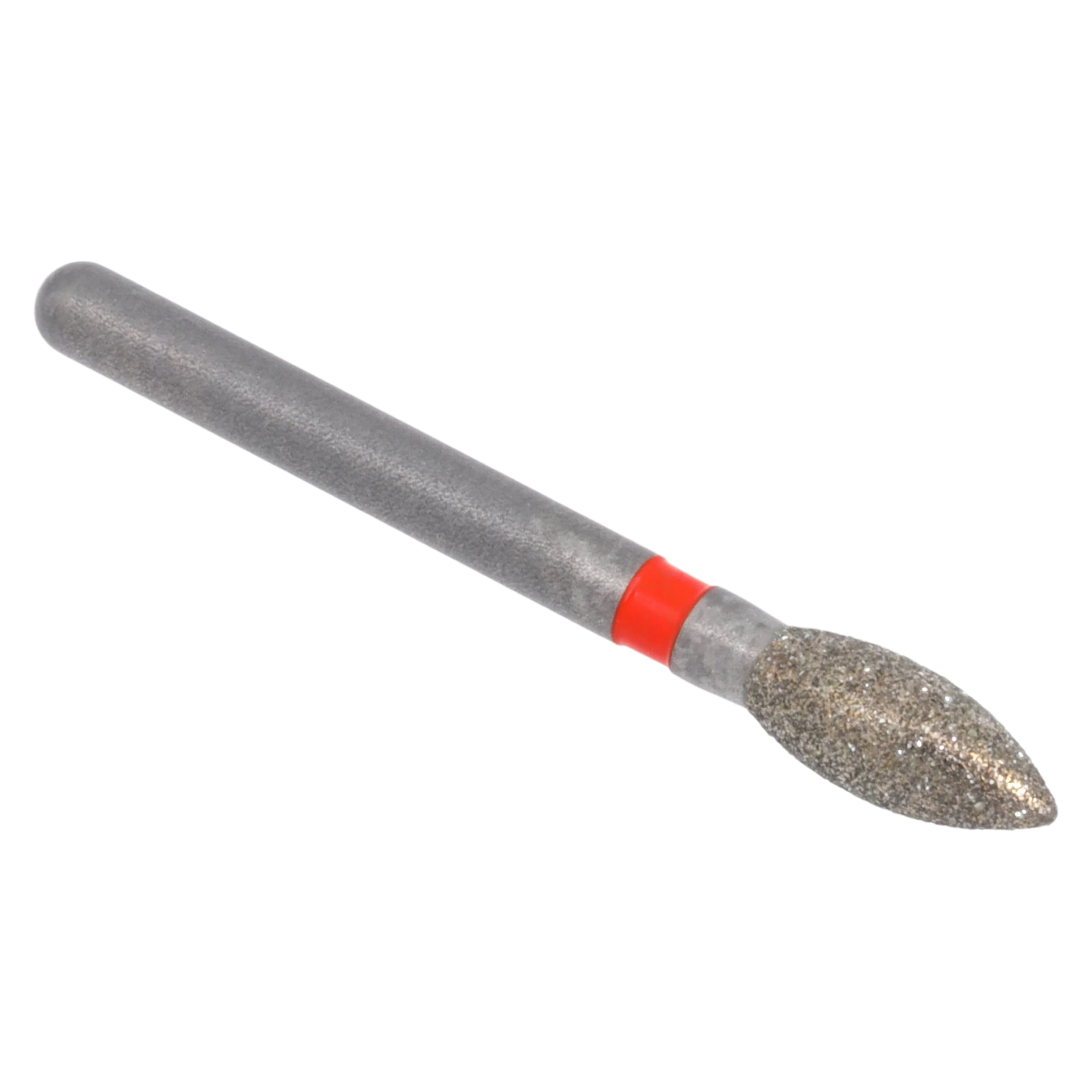Meisinger Single-Use Sterile Diamond Bur, Friction Grip, Pointed Football, #1923F, 2.3 mm, Fine, Red, 25/Pk thumbnail 3