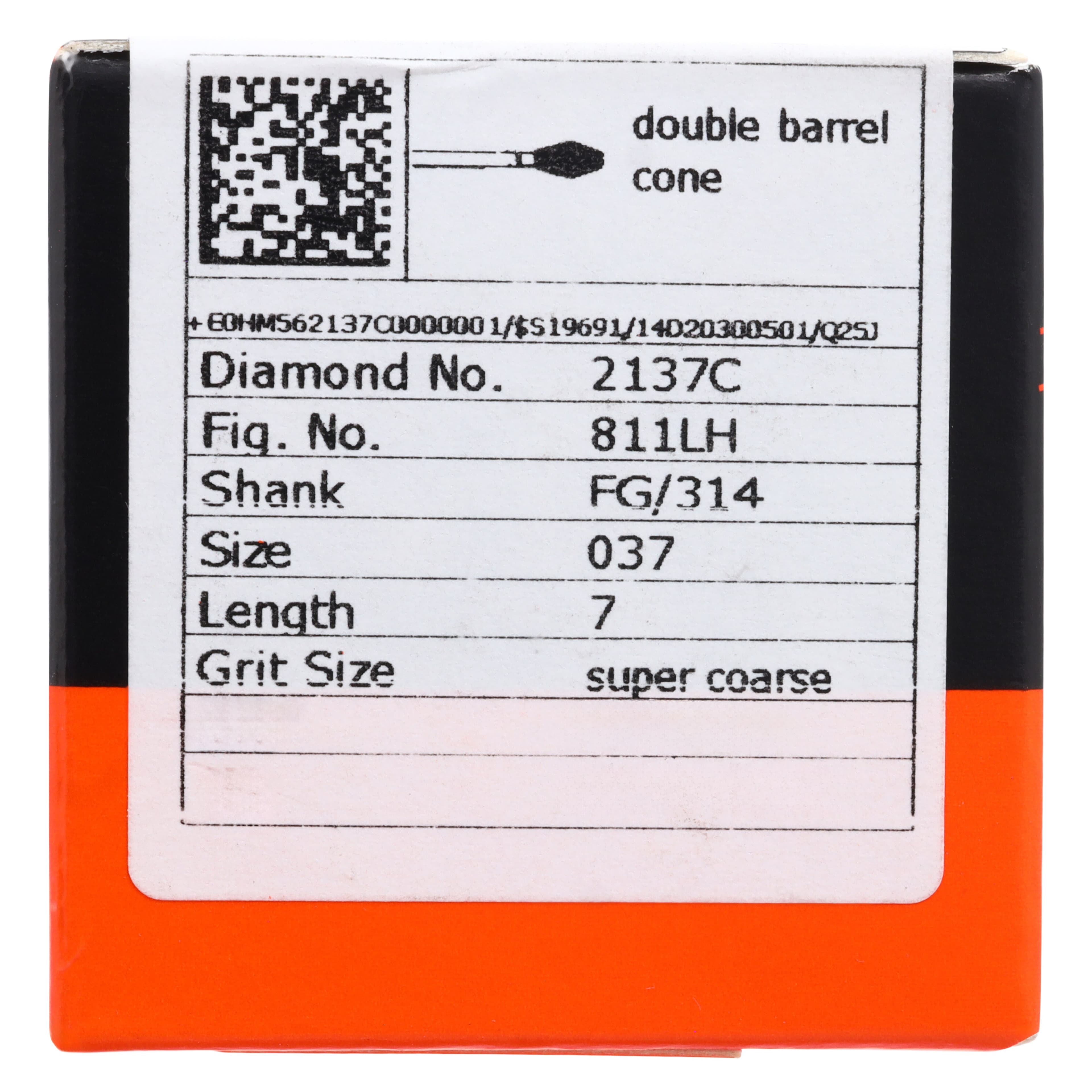 Meisinger Single-Use Sterile Diamond Bur, FG, Barrel, #2137C, 3.7 mm, Coarse, Green, 25/Pk thumbnail 5