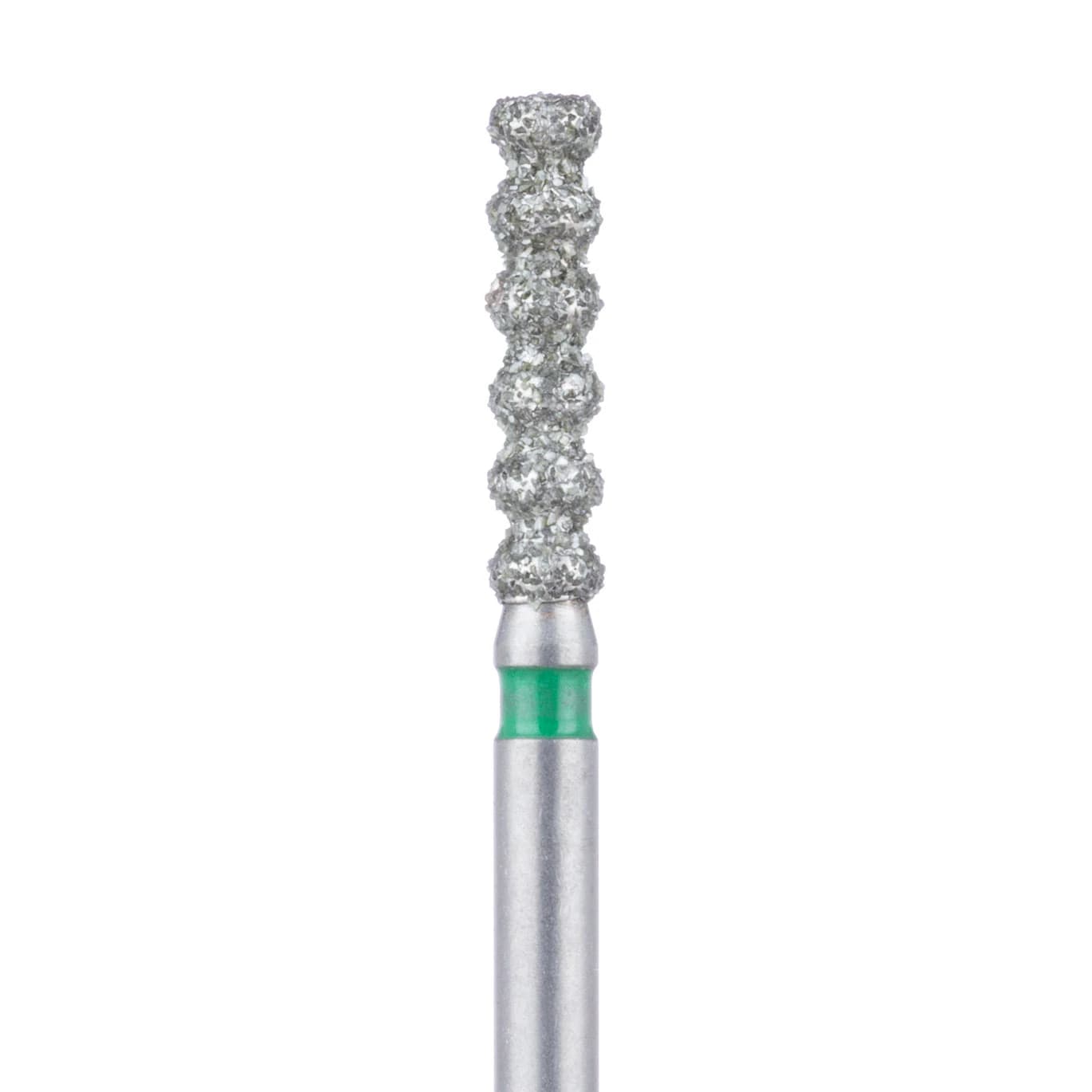 Meisinger Singles Disposable Diamond Bur FG, Coarse, Cylinder #2217C, 1.7mm Diameter, 8.0mm Length, Green Ring, 25/Pkg - Meisinger FG Single-Use Diamonds - Coarse - #2217C - Image 1