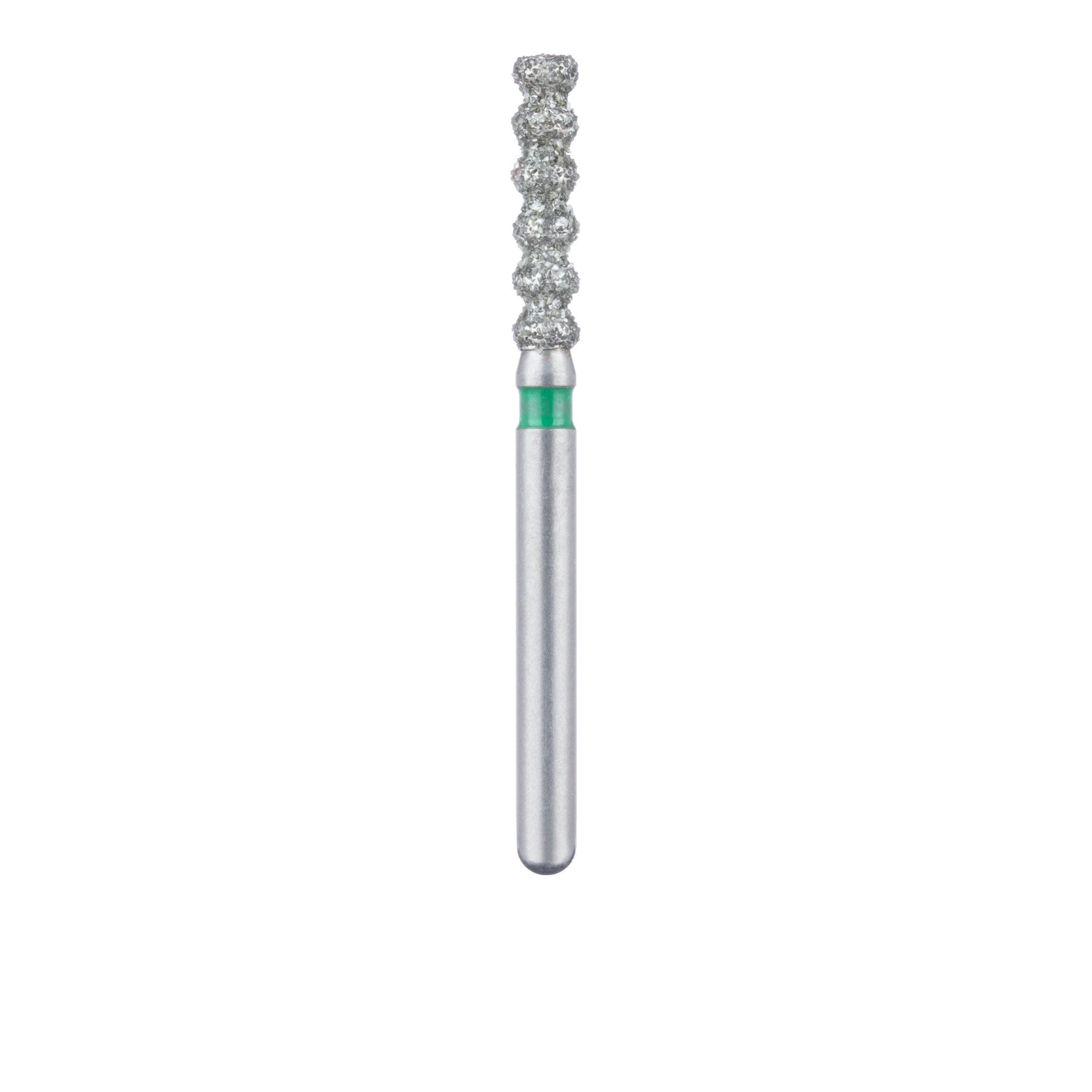 Meisinger Singles Disposable Diamond Bur FG, Coarse, Cylinder #2217C, 1.7mm Diameter, 8.0mm Length, Green Ring, 25/Pkg thumbnail 2