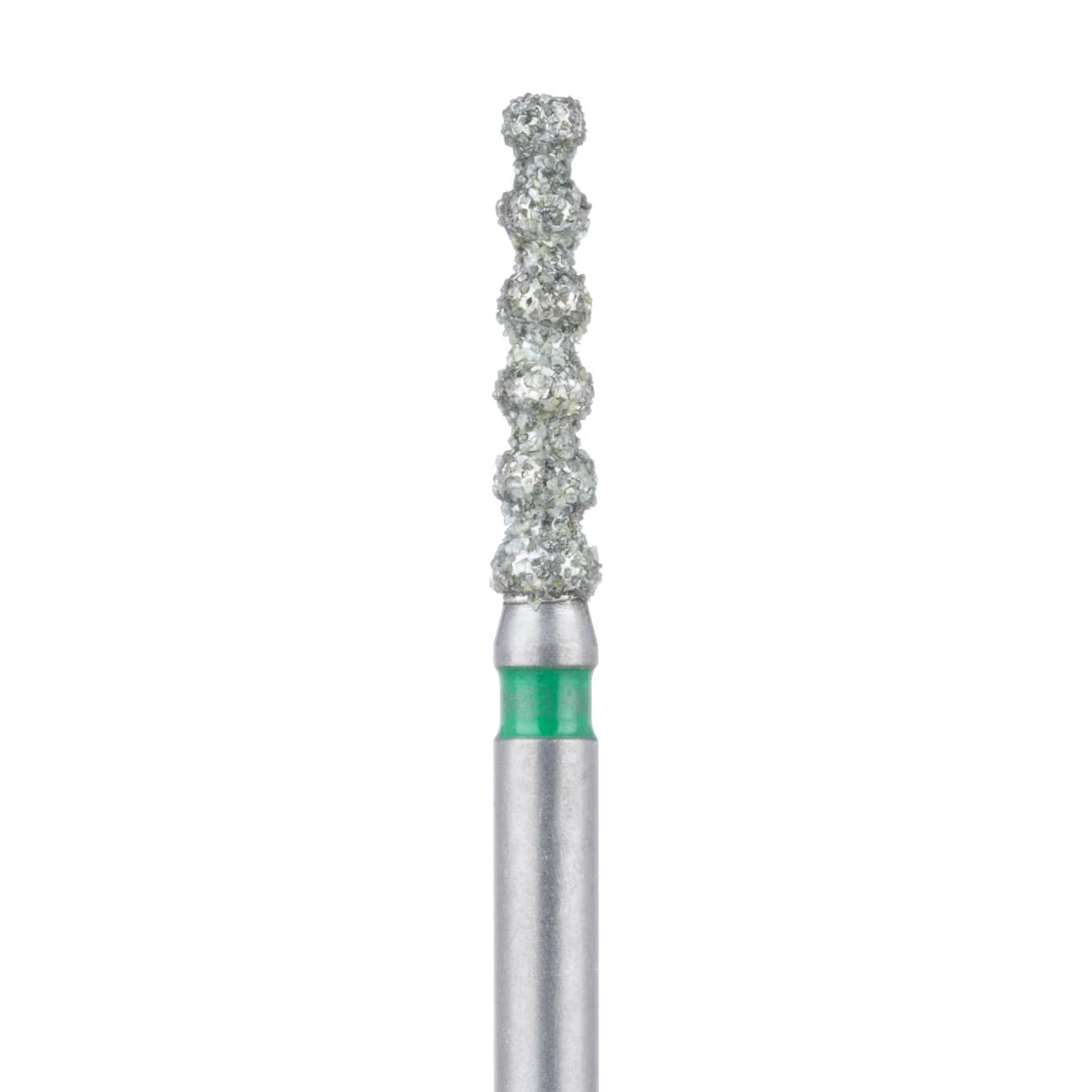 Meisinger Singles Disposable Diamond Bur, FG, Coarse, Tapered Cone, #2218C, 1.8mm Diameter, 8.0mm Length, Green Ring, 25/Pack - Meisinger FG Single-Use Diamonds - Coarse - #2218C - Image 1