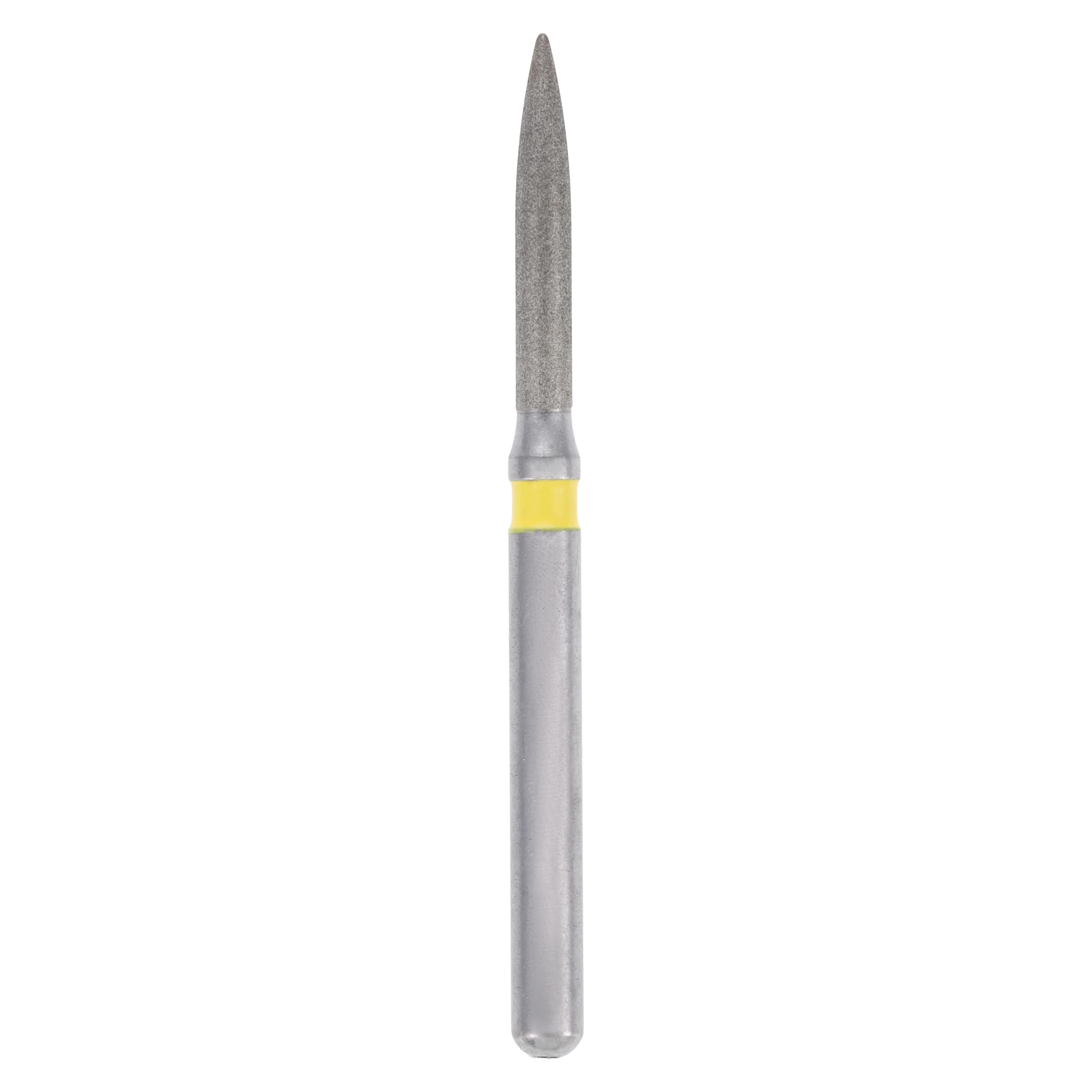 Meisinger Singles Disposable Diamond Bur FG, Flame 3512.8VF, Extra Fine, 1.2mm, 25/Pk - Meisinger FG Single-Use Diamonds - Extra Fine - #3512.8VF - Image 1