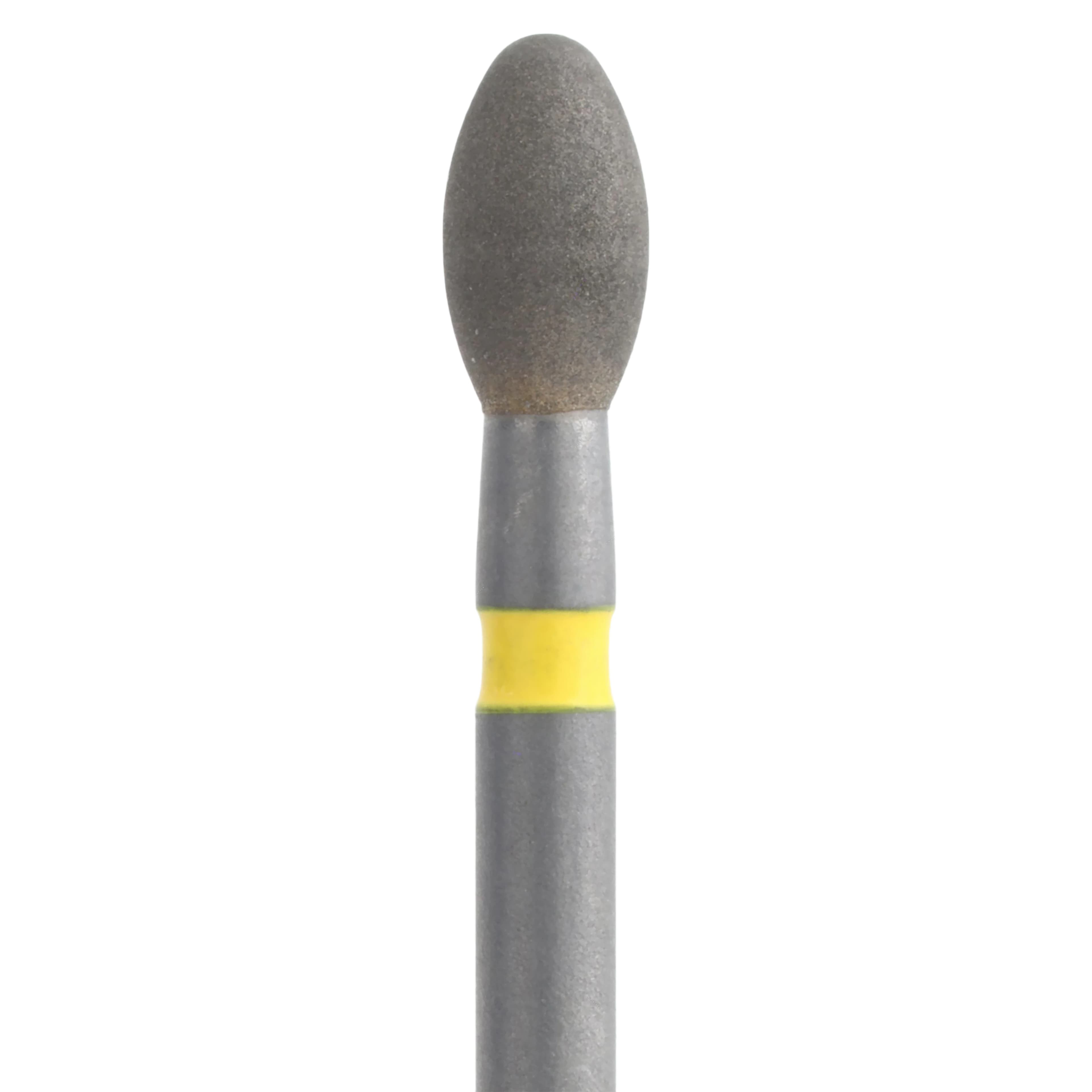 Meisinger Single-Use Sterile Diamond Bur, FG, Football (Egg) Shape, #3900VF, 2.3 mm Head Diameter, Extra Fine Grit, Yellow Band, 25/Pk thumbnail 2