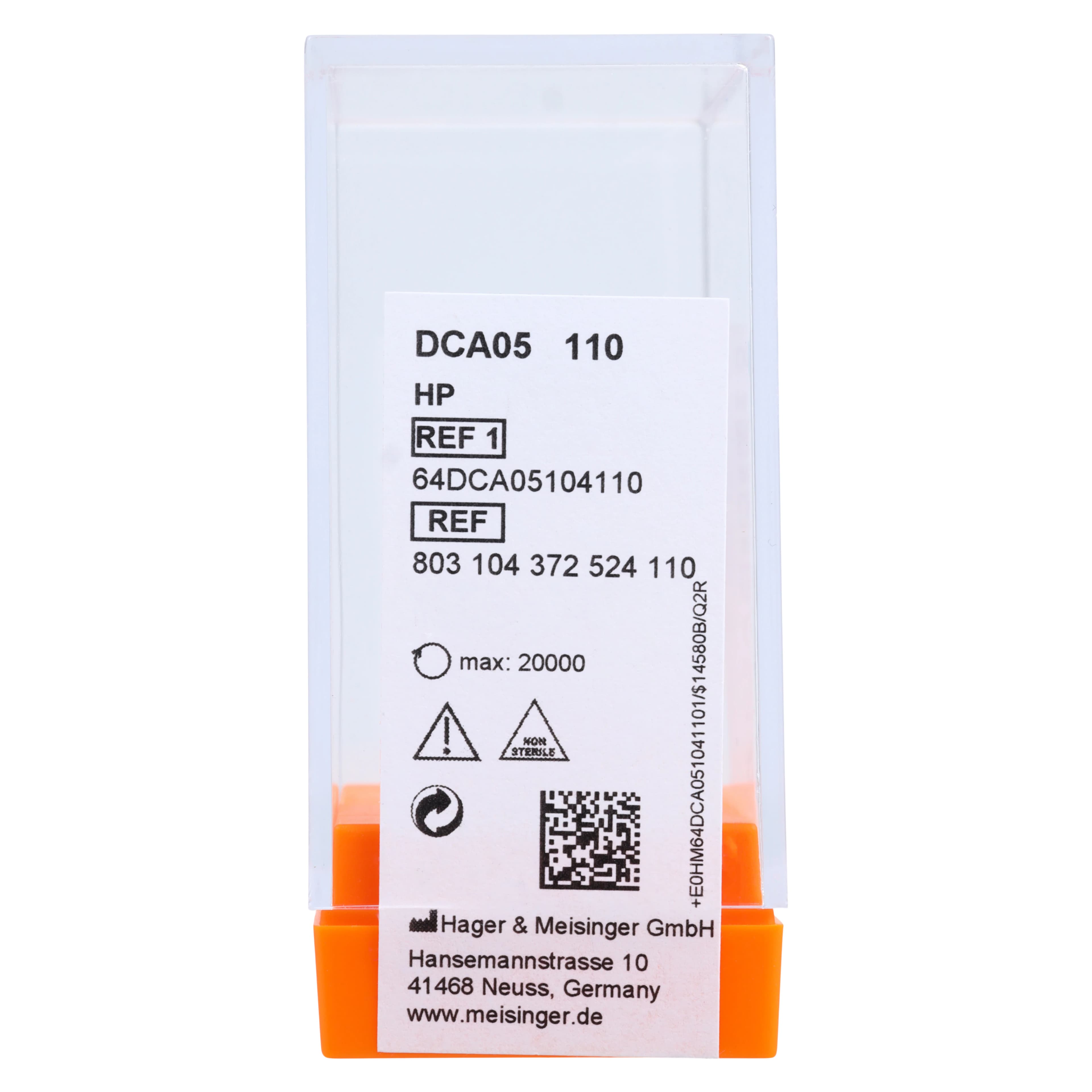 Meisinger DCA05-110 Zirconia Polisher Wheel, Blue/Orange, Pre-Polish, 11mm, HP, 2/Pk thumbnail 2