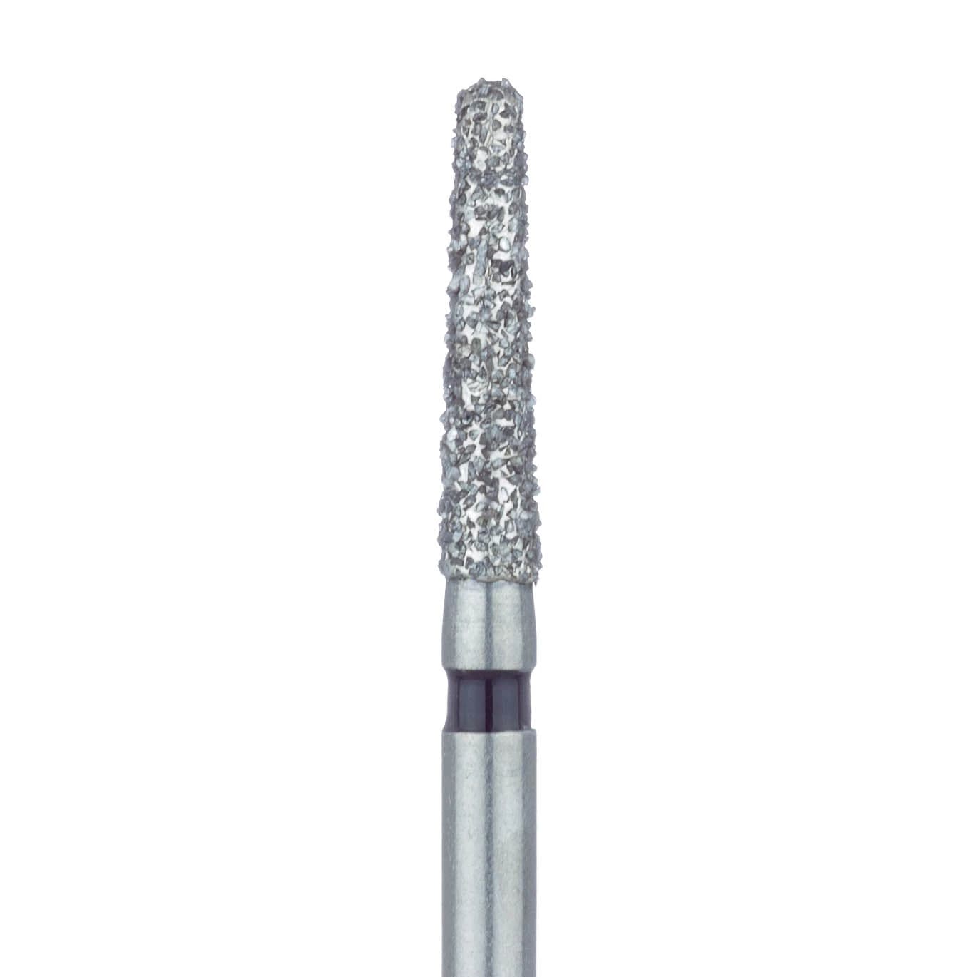 Meisinger 856H-018-FG Super Coarse Diamond Bur, Round End Taper (Chamfer), Friction Grip, 1.8 mm Head Diameter, 8.0 mm Head Length, Black Ring, 5/Pkg - Diamond Instruments – FG, Super Coarse, Black, Cone, 5/Pkg - Round, 856H-018-FG, 1.8 mm Head Diameter, 8.0 mm Head Length - Image 1