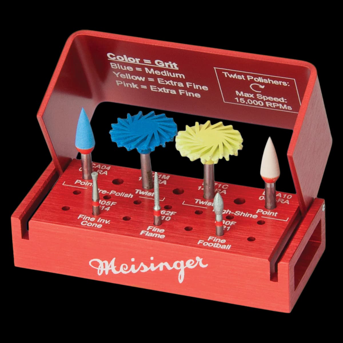 Meisinger Twist Polisher Intraoral Kit for Zirconia, 1.4MM, GC04 thumbnail 2
