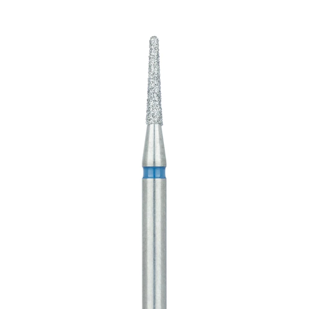 Meisinger 868-012 HP Medium Diamond Bur, Long Torpedo/Flame Shape, 1.2mm Head, 5/Pack - Meisinger HP Diamonds - 868-012 - Medium - Image 1