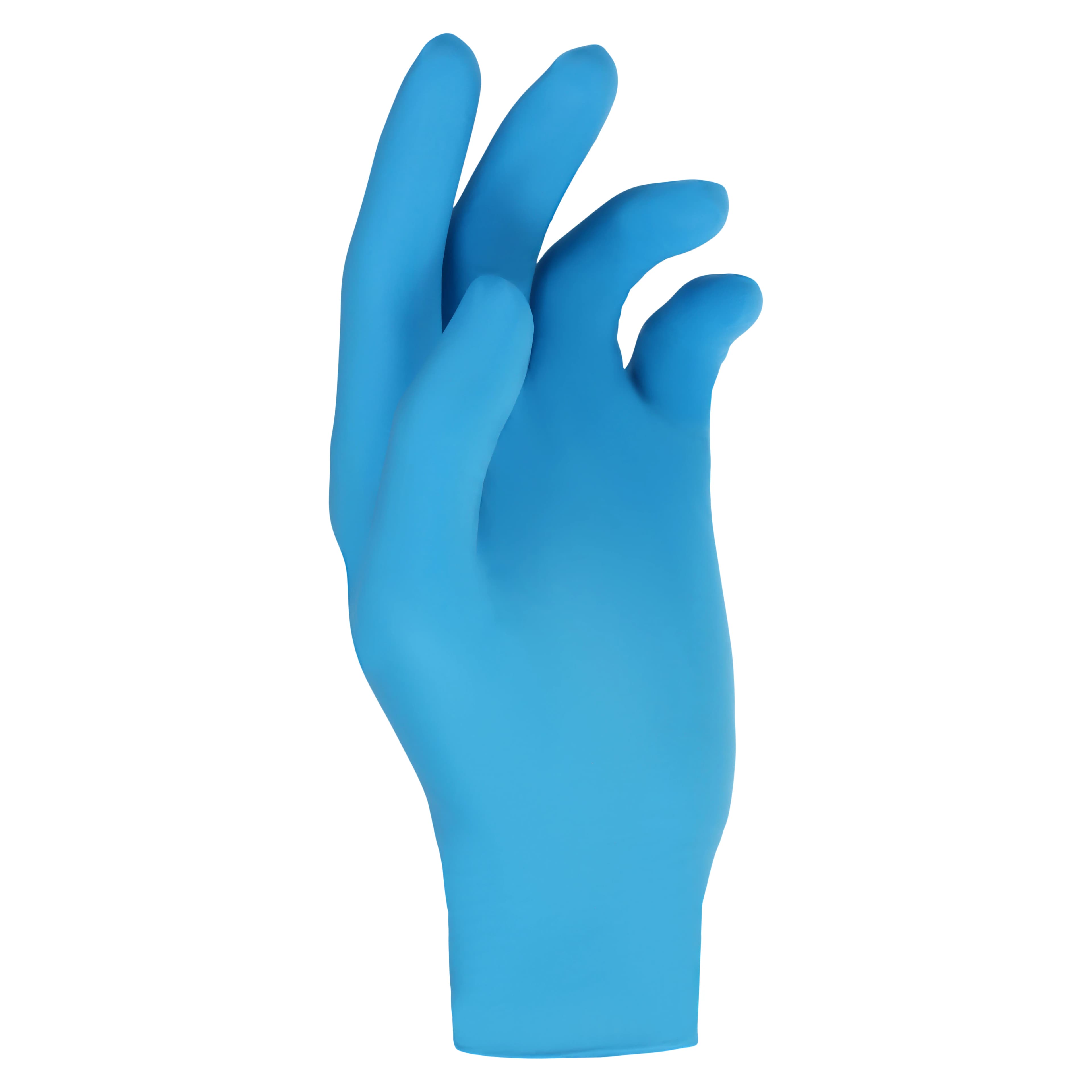 SemperForce Safe Nitrile Exam Gloves, Powder Free, Textured, Small, Blue, 100/Box thumbnail 3
