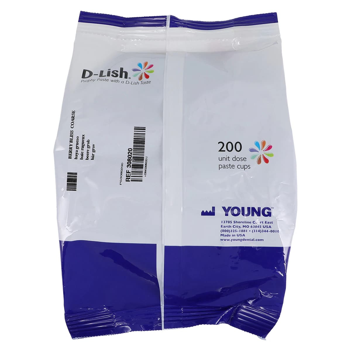 D-Lish Prophy Paste, Berry Bliss, Coarse, 1.23% Fluoride, Gluten Free, 200/Bx, 308020 thumbnail 2