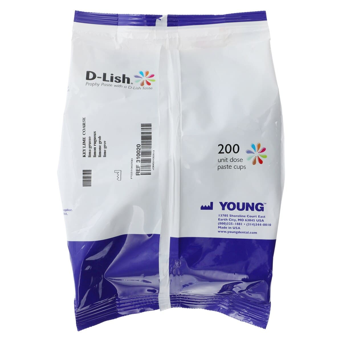Young Dental D-Lish Prophy Paste, Coarse, Key Lime, 1.23% Fluoride & Xylitol, 200 Unit Dose Cups/Box, 310020 thumbnail 2