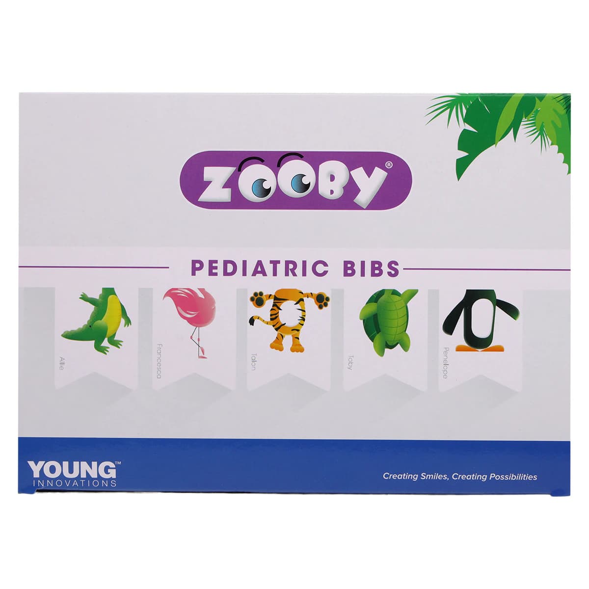 Zooby Pediatric Bibs, 2-Ply Poly Backed, Non-Permeable, 13.5" x 9", Assorted Animal Designs, 100/Box, 295200 thumbnail 7
