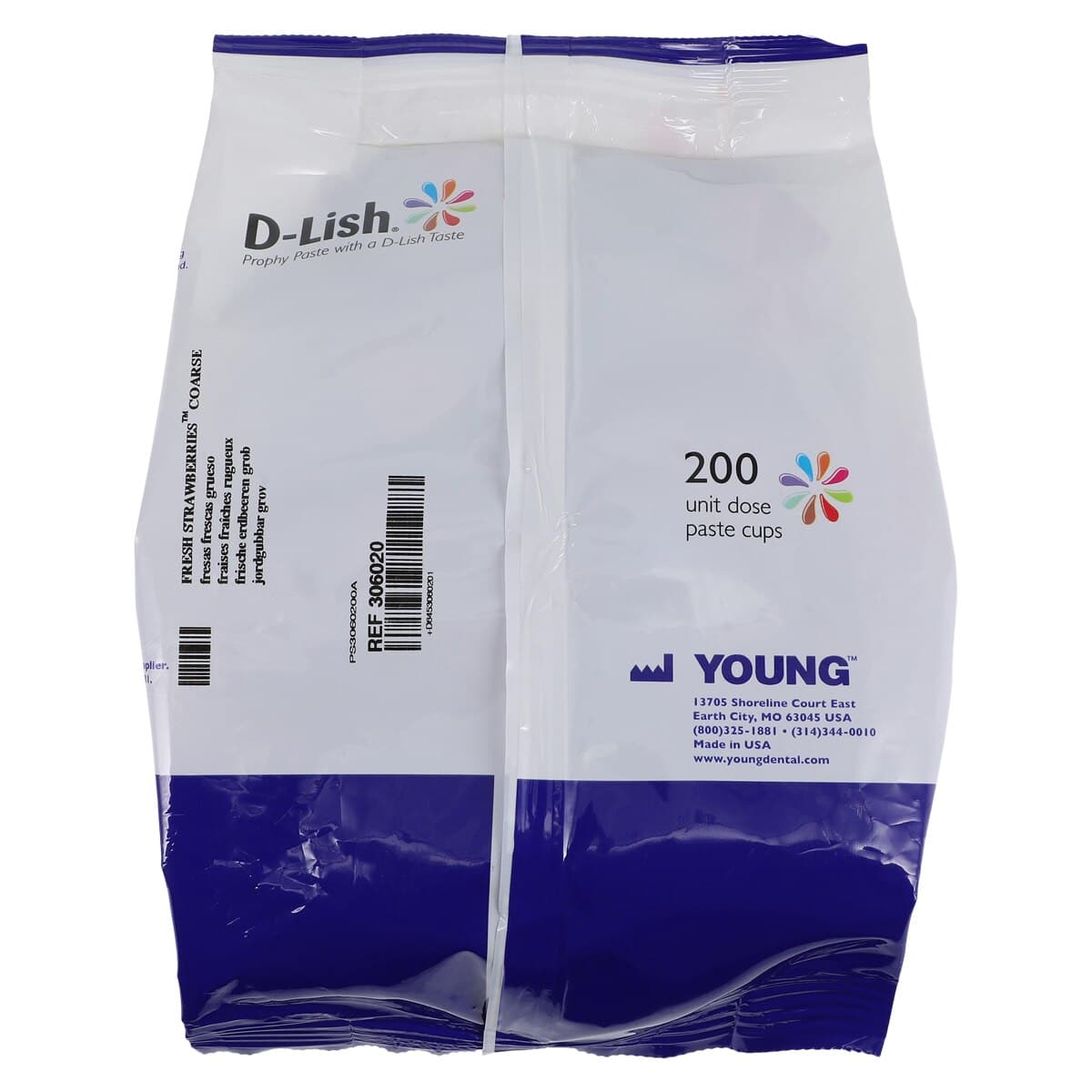 D-Lish Prophy Paste, Fresh Strawberries, Coarse, 1.23% Fluoride, Gluten-Free, 200/Bx, 306020 thumbnail 2