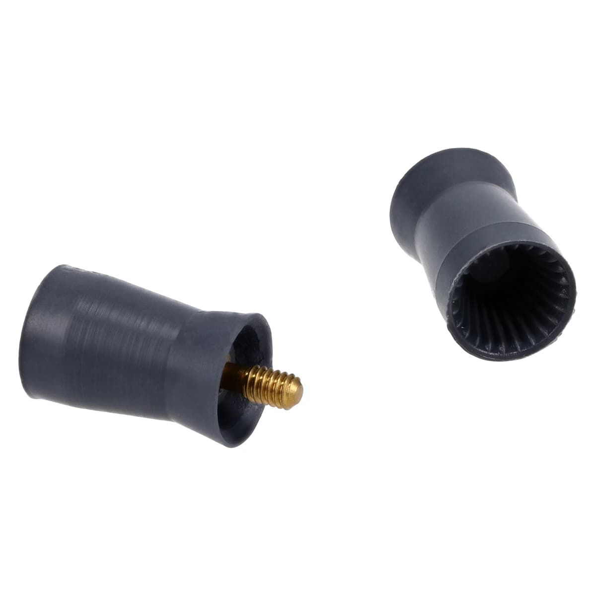 Young Dental Ribbed Prophy Cups, Screw Type, Soft Gray, Long, 144/Pk, 050101 - Prophy Cups Ribbed Screw Type Soft Gray 144/Pk - Image 1