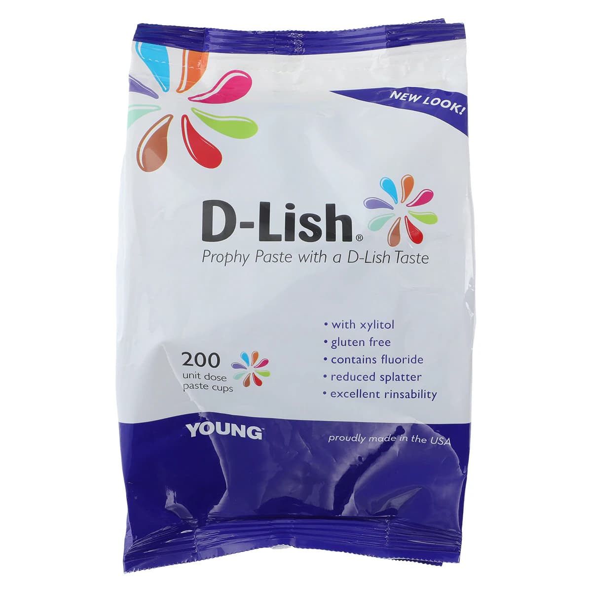 D-Lish Prophy Paste, Medium Grit, Mint, 1.23% Fluoride, Gluten-Free, 200 Unit Dose Cups/Box, 300120 - D-Lish Prophy Paste Medium Mint 200/Bx - Image 1