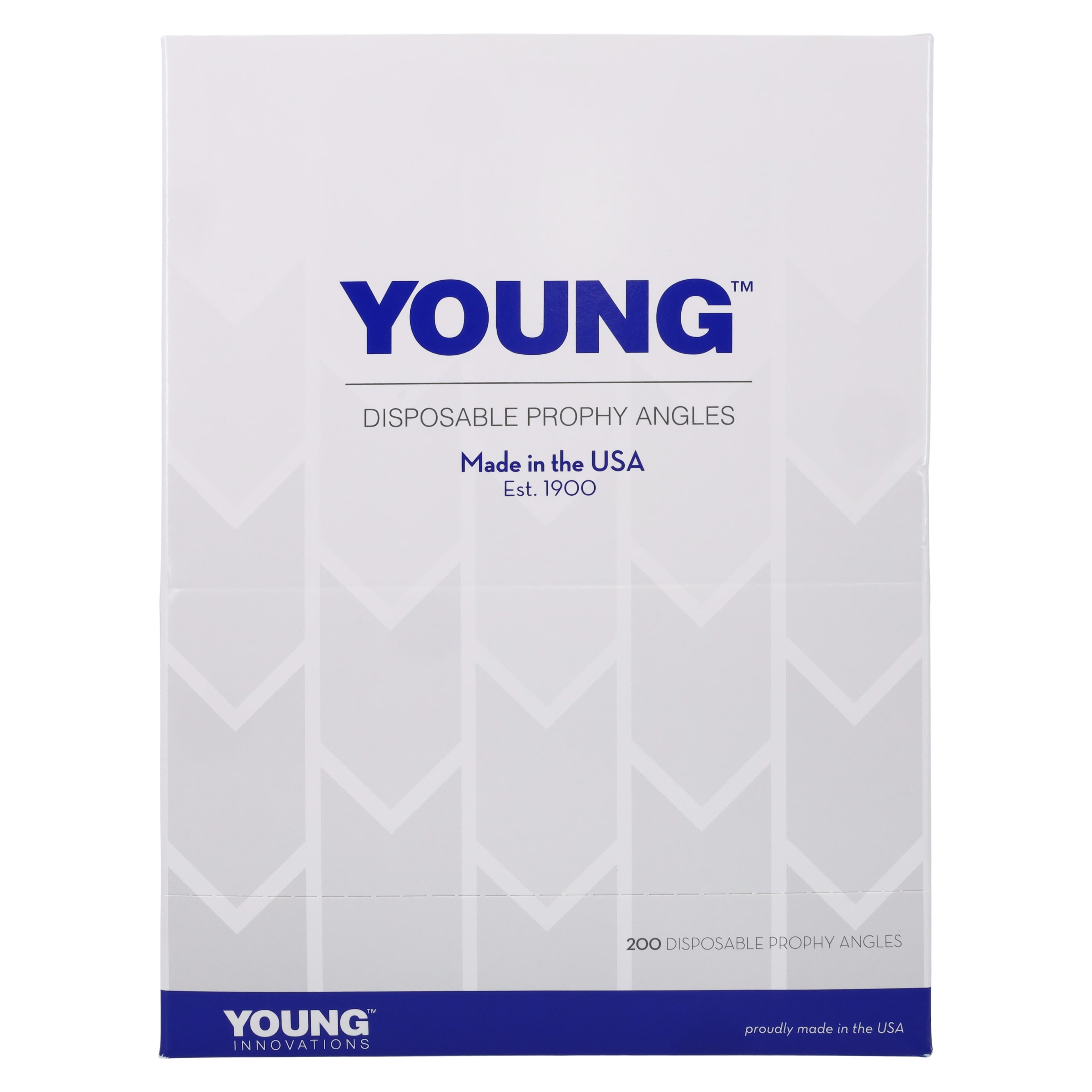 Young Classic Traditional Web LF Disposable Prophy Angles, Firm, Light Blue, Long, 4-Webbed Cup, Latex-Free, 200/Box, 131720 thumbnail 2