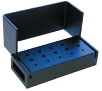 Kerr AXIS Bur Block, 15 Holes, 5 FG/10 RA, Black Anodized Aluminum, Autoclavable, AB330-1B - Bur Blocks - 15 Holes, 5 FG/10 RA, Black - Image 1