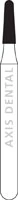 NTI Diamond Bur, Round End Taper, Coarse Grit, Friction Grip (FG), #849-012, 1.2 mm Head Diameter, 4.0 mm Head Length, 5/Pkg, C849-012 - NTI&reg; FG Diamonds - Coarse - #849-012 (4.0) - Image 1