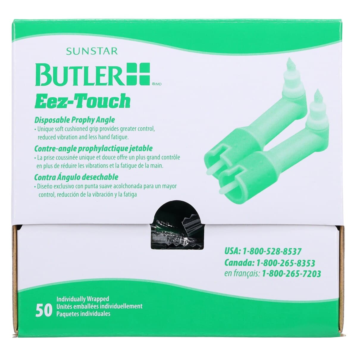 Eez-Touch Disposable Prophy Angle, Tapered Brush, Latex-Free, 50/Box, 1203P thumbnail 4