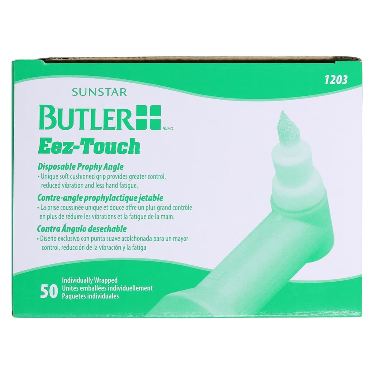 Eez-Touch Disposable Prophy Angle, Tapered Brush, Latex-Free, 50/Box, 1203P thumbnail 3