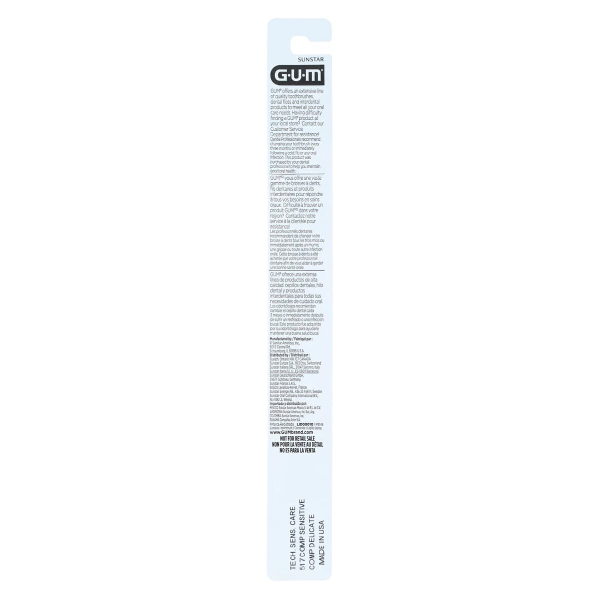 GUM Technique Sensitive Care Toothbrush, Compact Head, Ultra-Soft Bristles, 12/Box, 517PG thumbnail 6