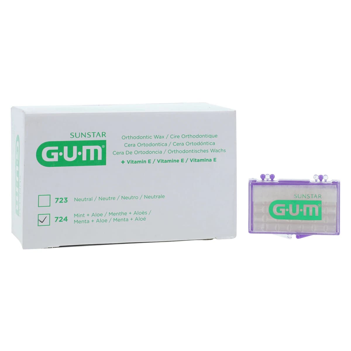GUM Orthodontic Wax, Mint with Vitamin E & Aloe Vera, 24/Box, 724PD thumbnail 2