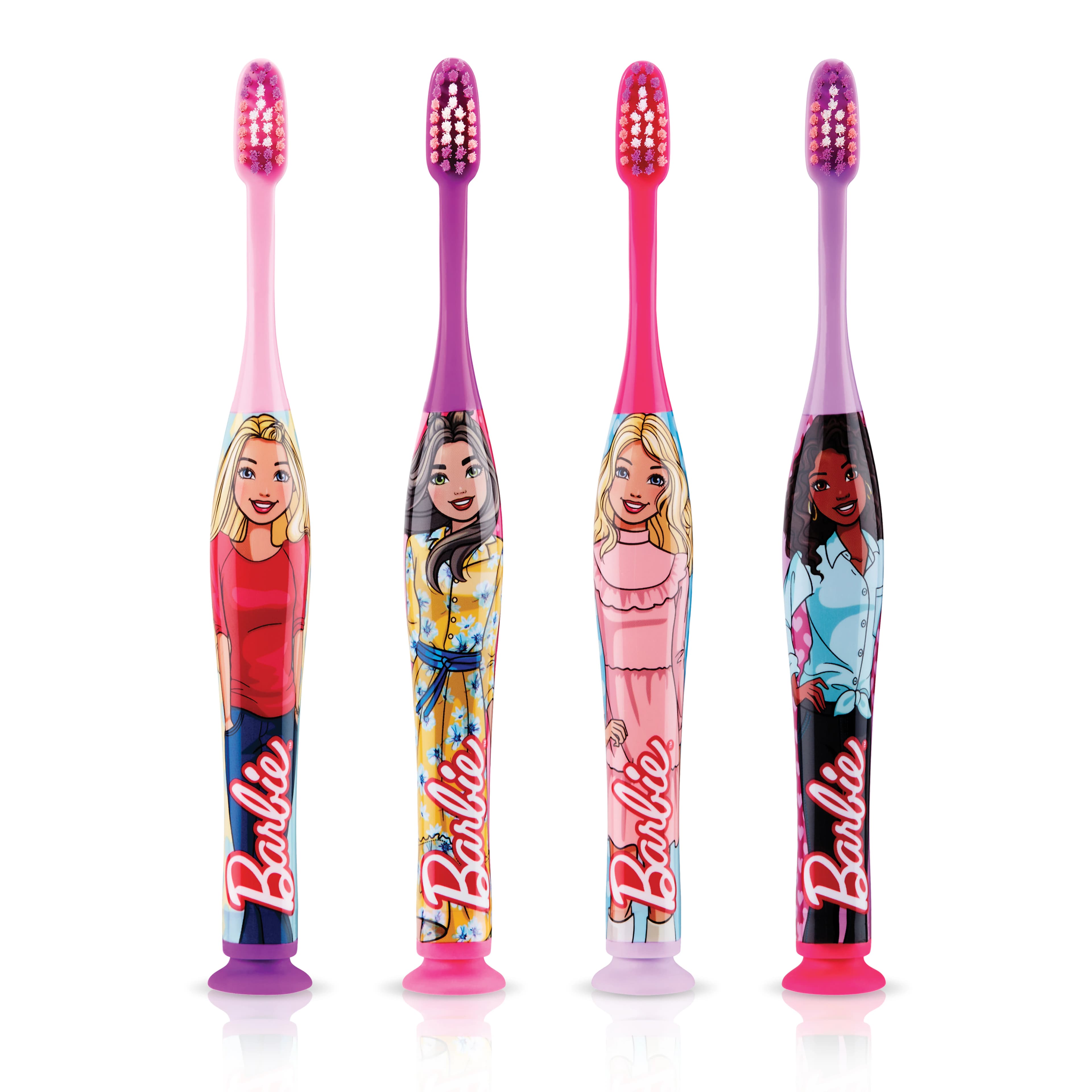 GUM Barbie Manual Kids Toothbrush, Ultra Soft, Assorted Designs, 12/Pk - GUM Barbie Manual Kids Toothbrush 12/Pk - Image 1