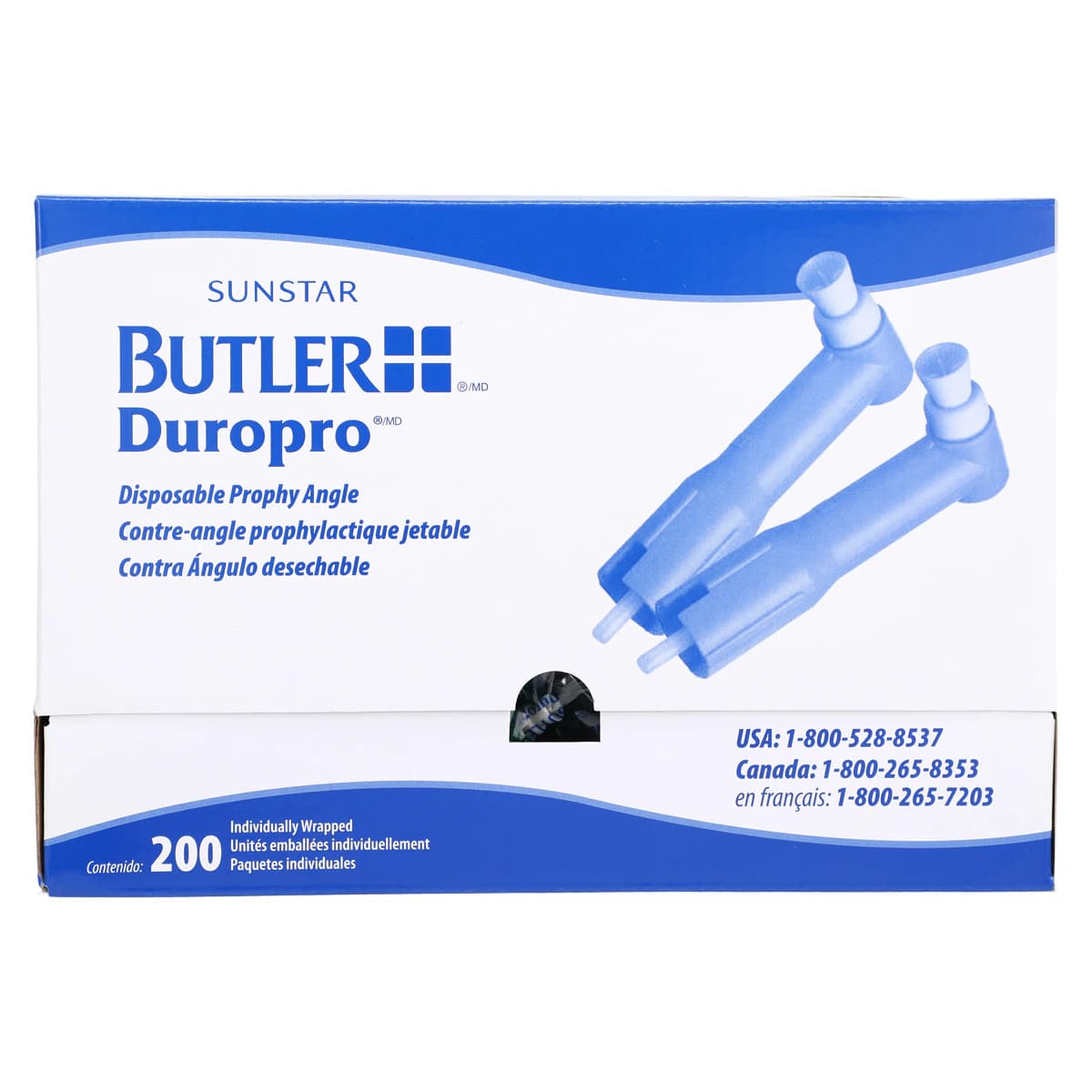 Sunstar Butler DuroPro Disposable Prophy Angles, Firm 4-Web Cup, Latex-Free, 200/Box, 1205PA thumbnail 5