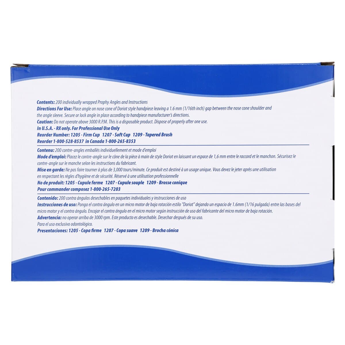 Sunstar Butler DuroPro Disposable Prophy Angles, Firm 4-Web Cup, Latex-Free, 200/Box, 1205PA thumbnail 6