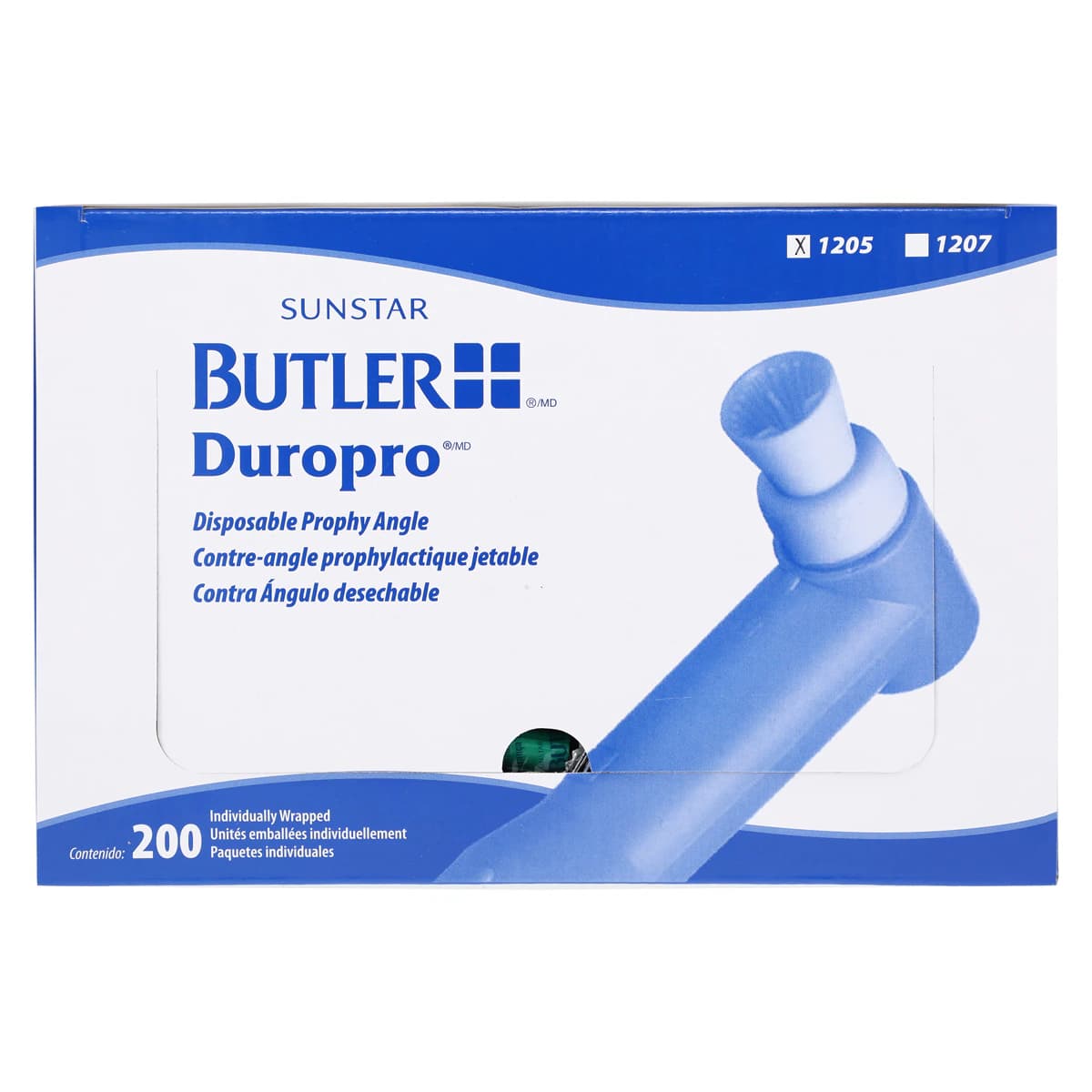 Sunstar Butler DuroPro Disposable Prophy Angles, Firm 4-Web Cup, Latex-Free, 200/Box, 1205PA thumbnail 3