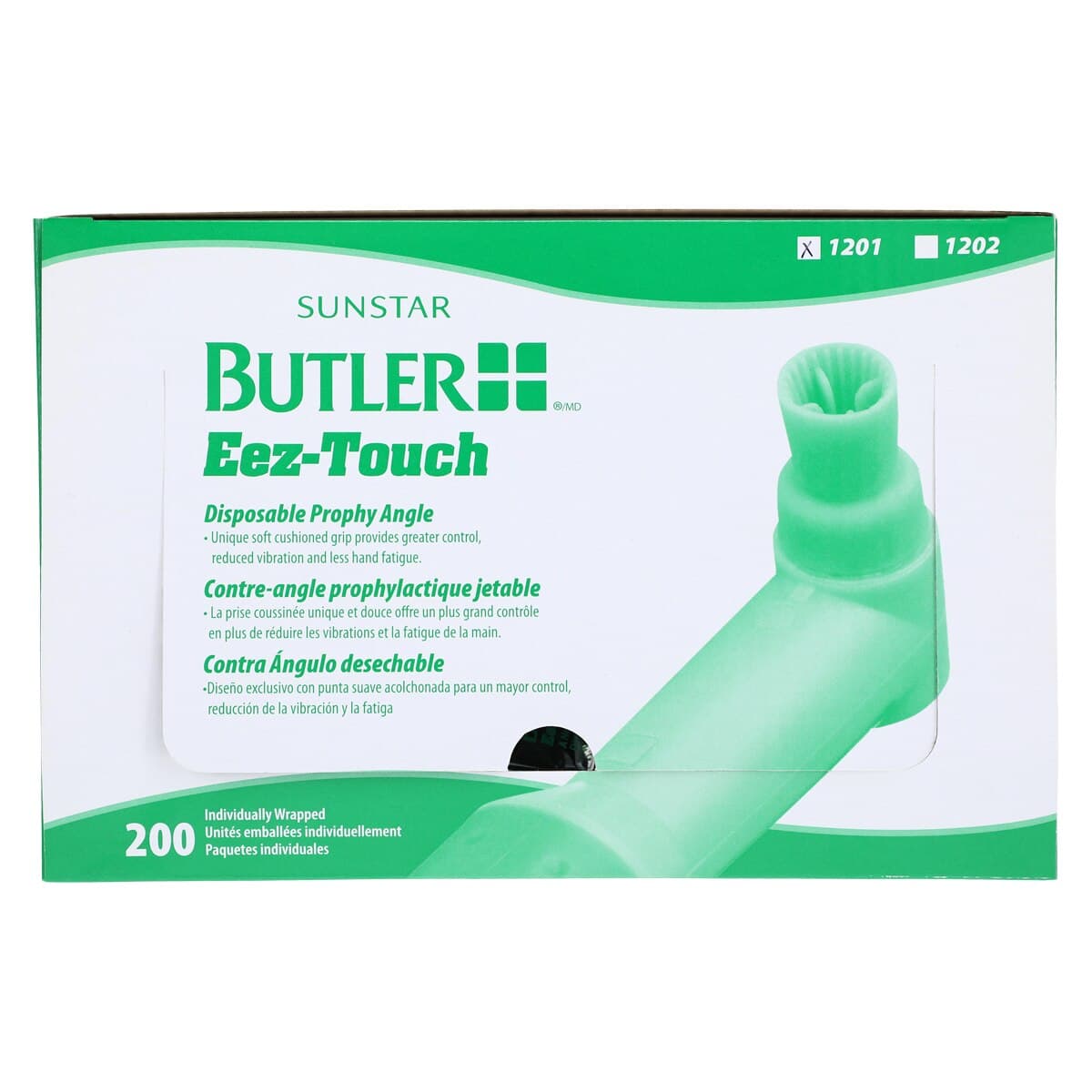 Eez-Touch Disposable Prophy Angle, Soft Cup, Gray, 90 Degree, Latex-Free, 200/Box, 1201P thumbnail 3