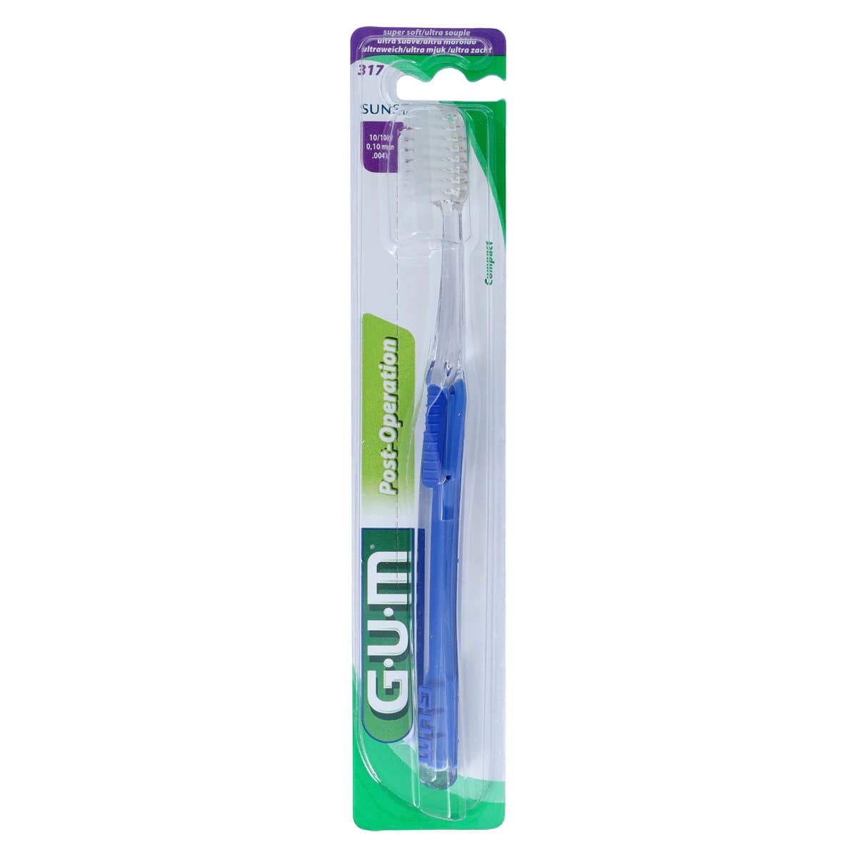 GUM Delicate Post-Surgical Toothbrush, Ultra Compact, Ultra Soft, 12/Box, 317MB thumbnail 5