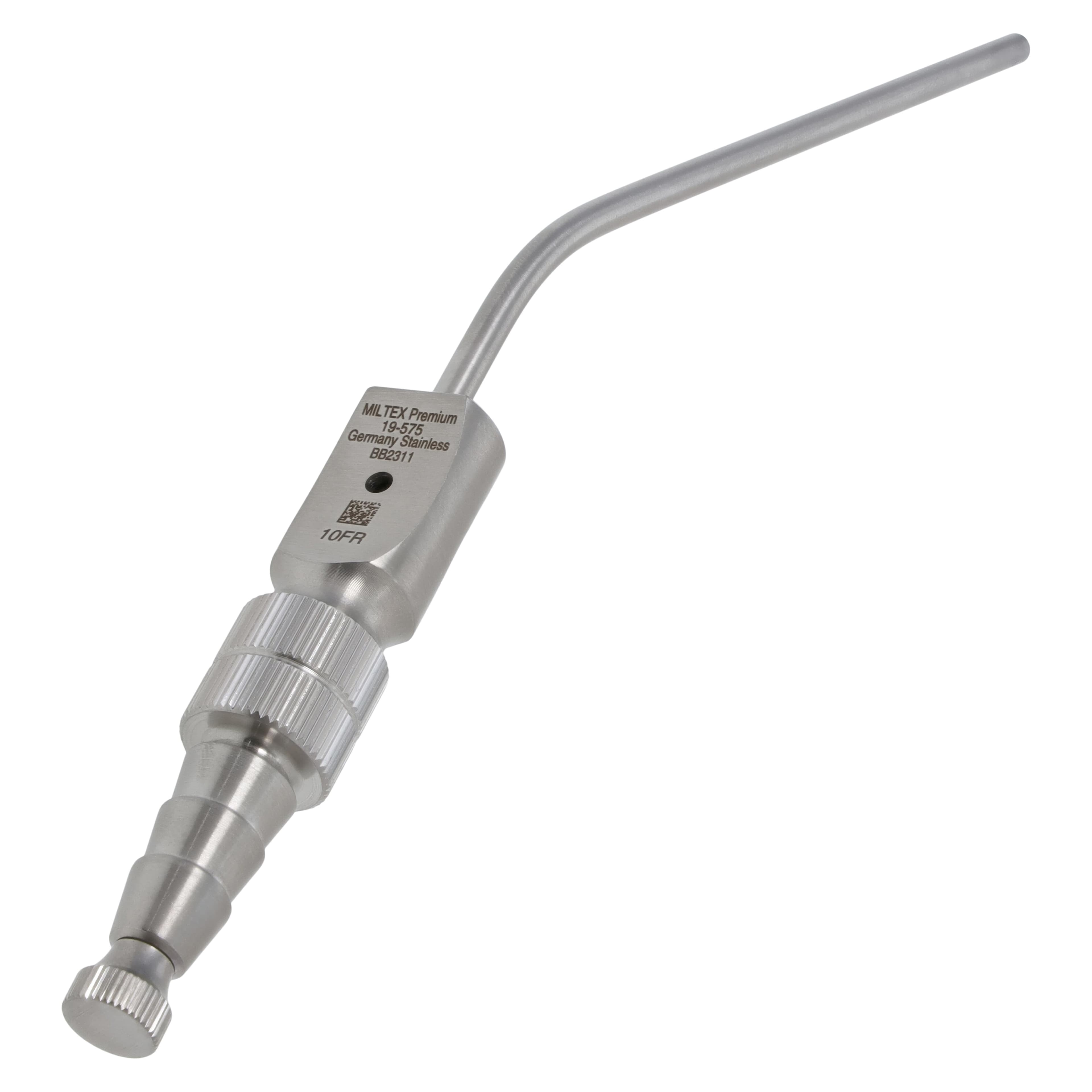 Integra Miltex Frazier Suction Tube 10FR, 145° Angle, Stainless Steel, 187.5mm, Autoclavable, 19-575 thumbnail 5