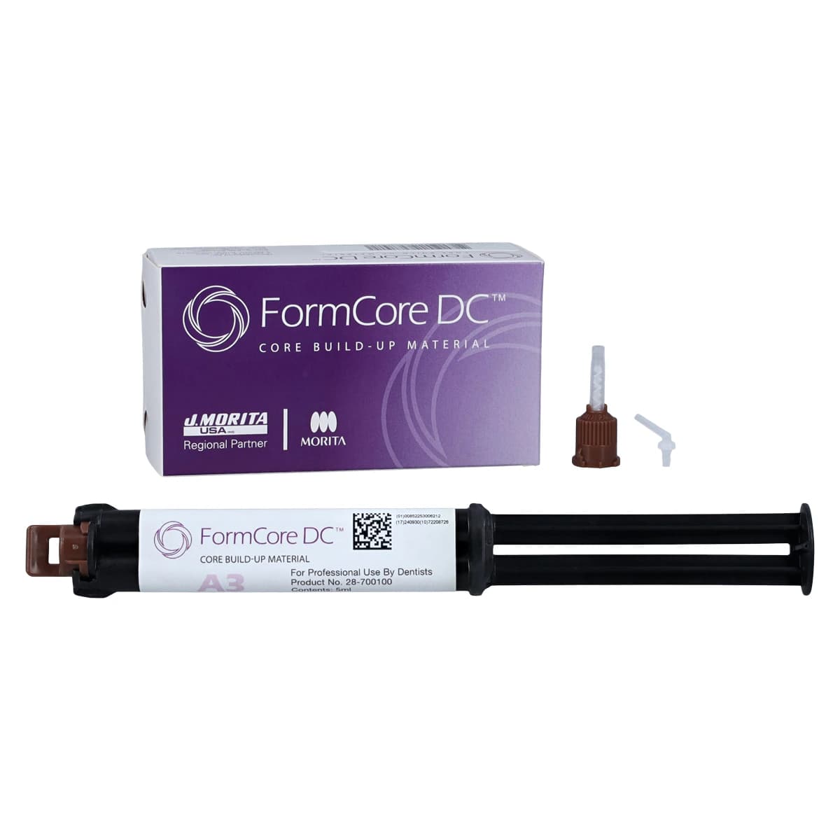 FormCore DC Core Build-Up Material, Dual Cure, Radiopaque, Shade A3, Auto-Mix Syringe Kit, 5ml/9g, 28-700100 thumbnail 2