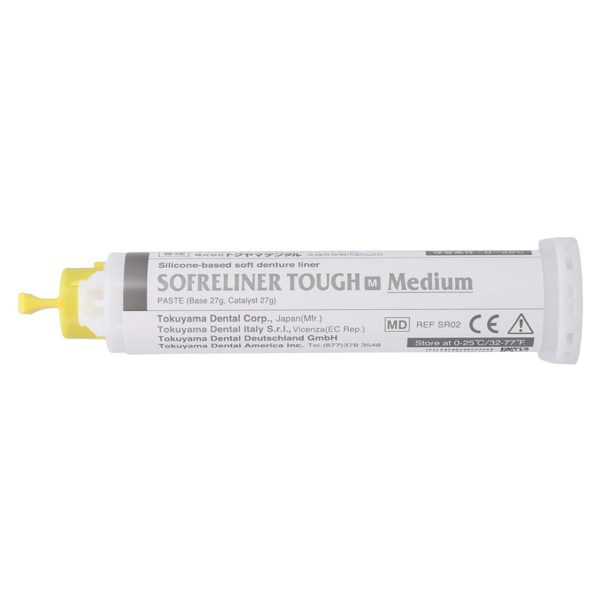 Tokuyama Sofreliner Tough M Denture Reline Kit, Medium, 54 g Cartridge, 1/Pk, 23351 thumbnail 3