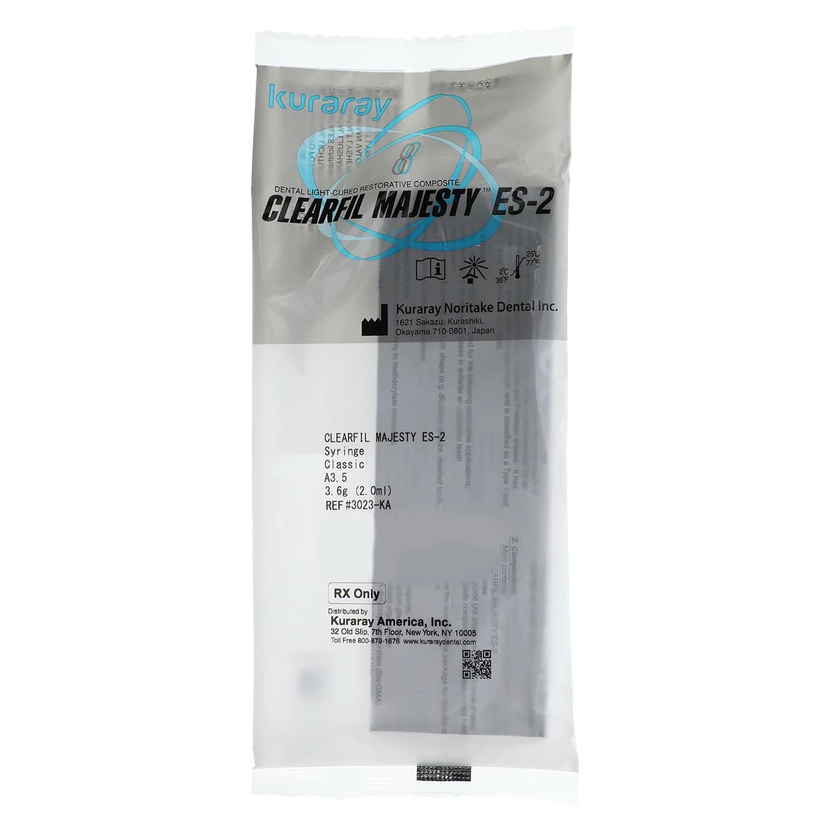 Clearfil Majesty ES-2 Classic Universal Nanohybrid Composite, Syringe Refill, Shade A3.5, 3.6 g, 3023KA - Clearfil Majesty ES-2 Classic A3.5 Syr 3.6g - Image 1