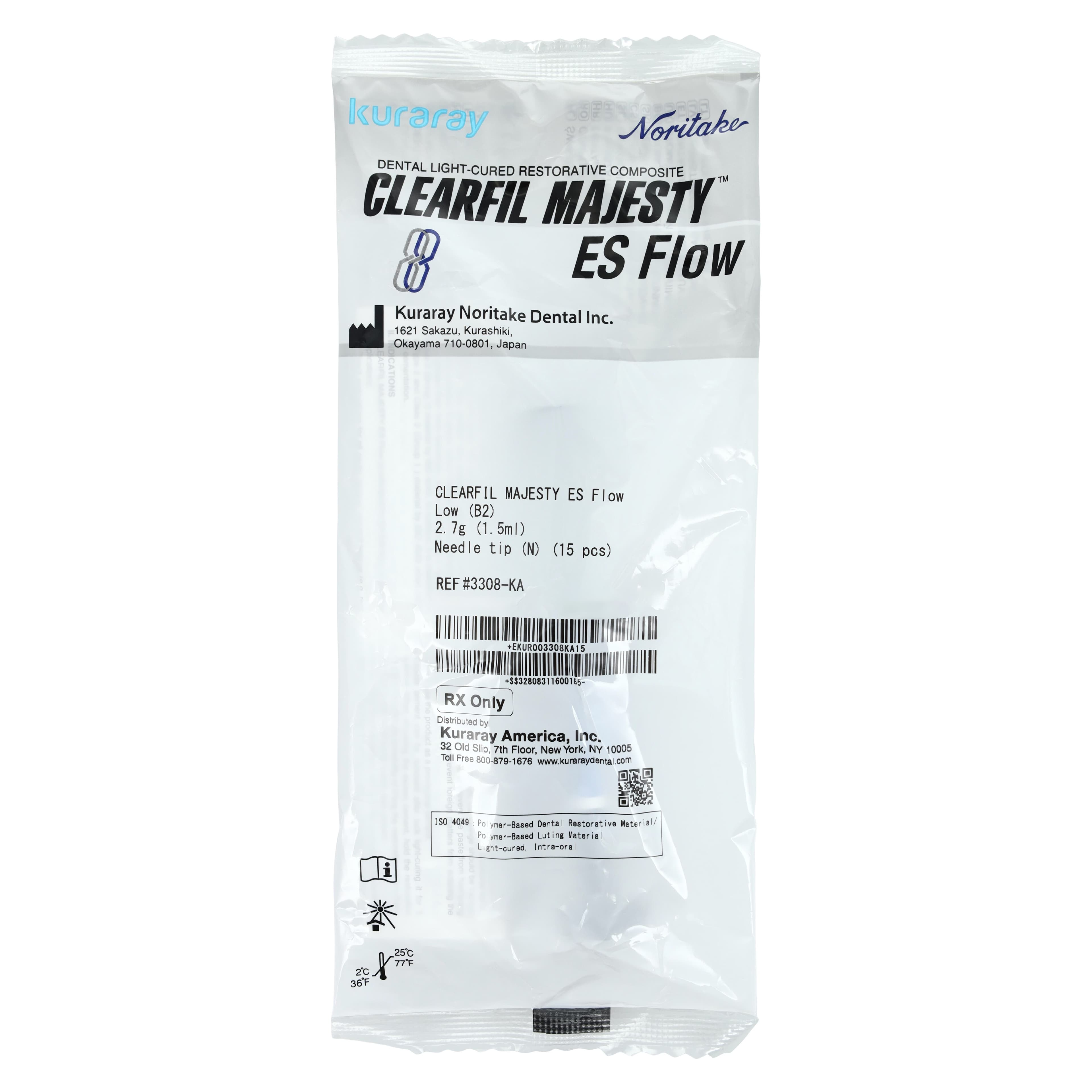 Clearfil Majesty ES Flow Flowable Composite, Light-Cure, Syringe, Shade B2, 2.7 g, 1/Pk, 3308KA thumbnail 6