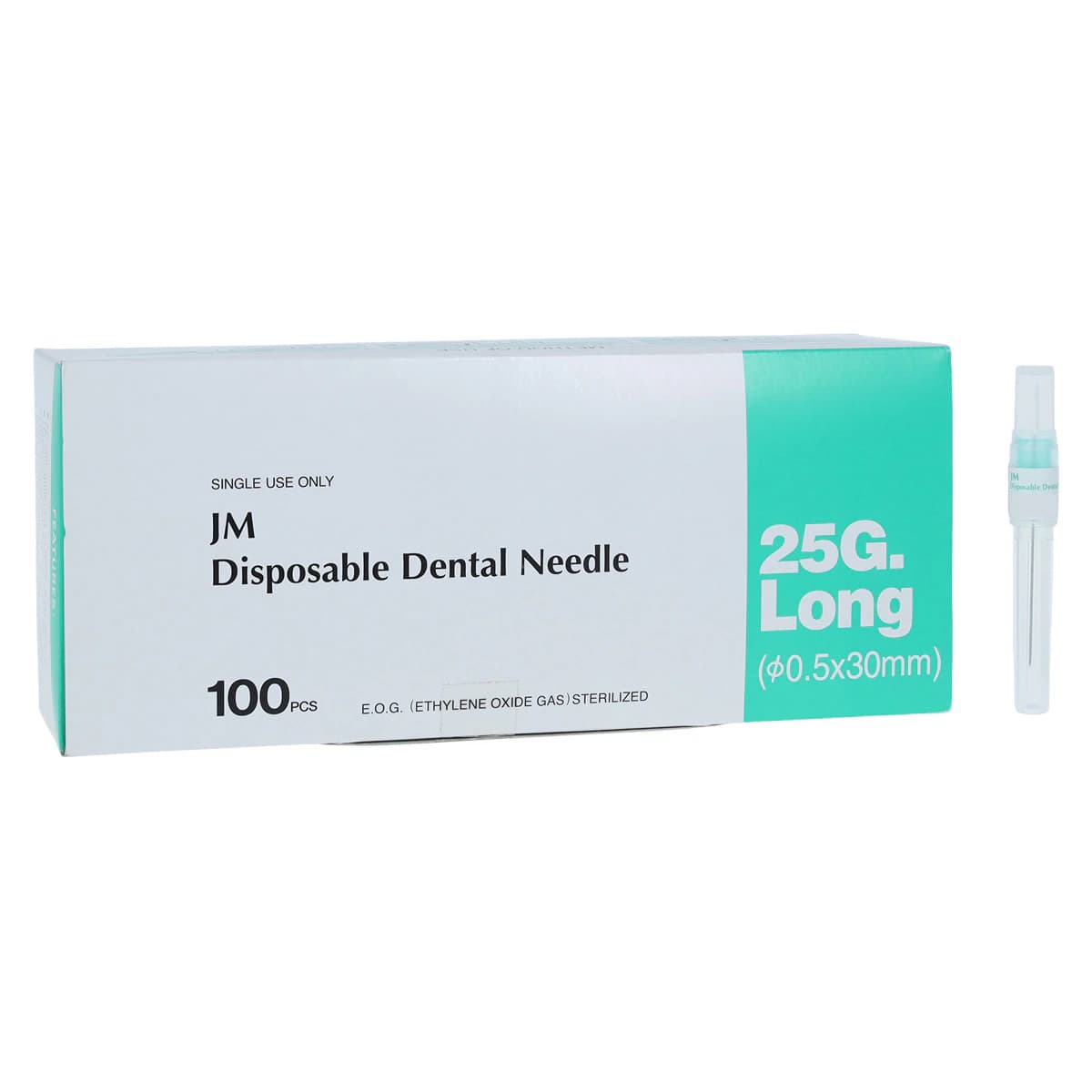 J. Morita Disposable Dental Needle, 25 Gauge Long (30mm), Plastic Hub with Bevel Indicator, 100/Box, 20-25GL - Morita Needle 25ga Long (30mm) 100/Box 20-25gaL - Image 1