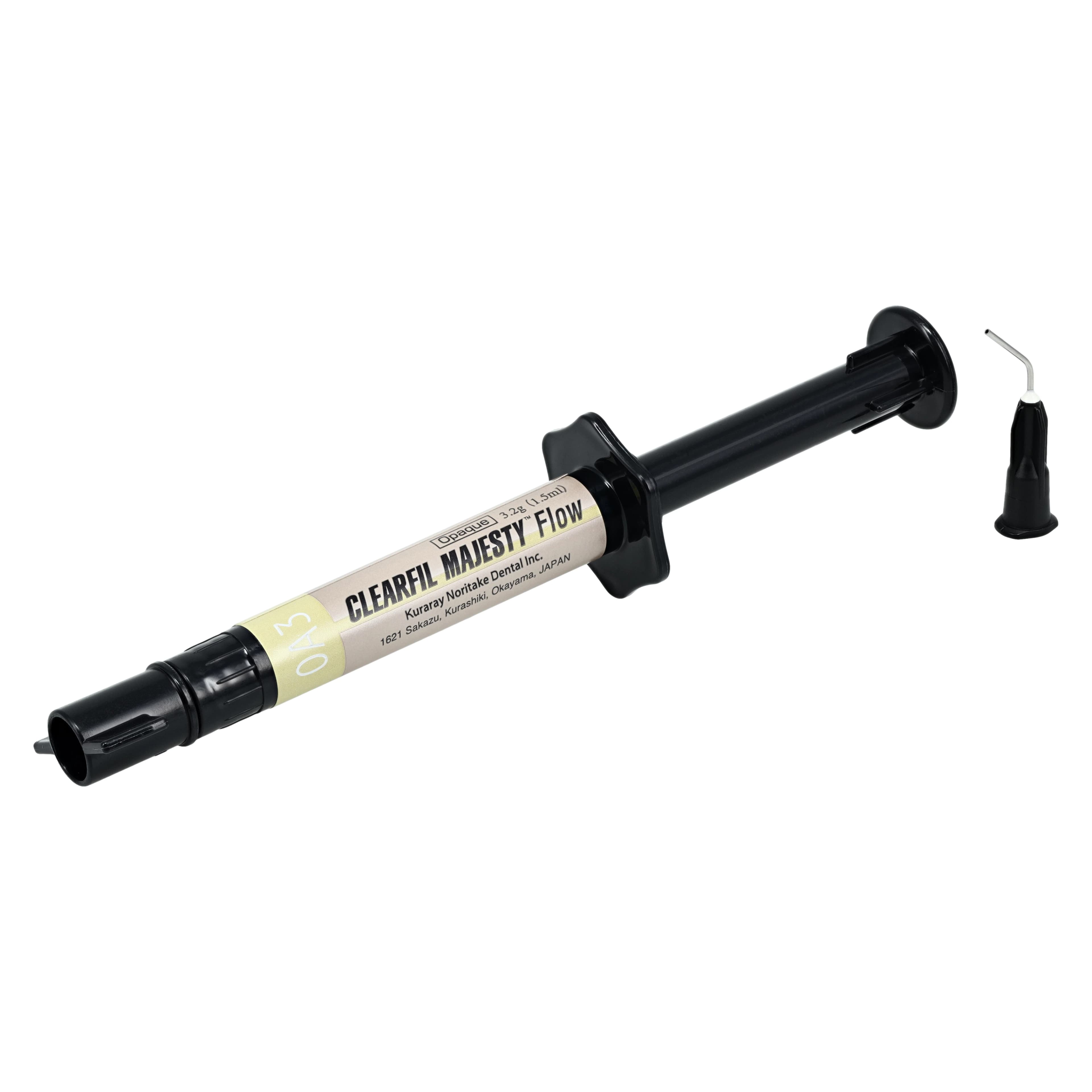 Clearfil Majesty Flow Flowable Composite Resin, Shade OA3, 3.2 g Syringe Refill with 15 Tips, 2632KA - CLEARFIL MAJESTY Flow OA3 3.2g Syringe Refill - Image 1