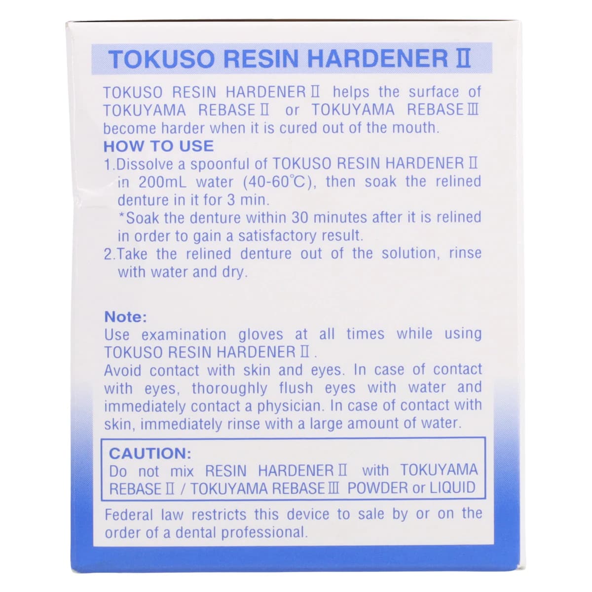 Tokuyama Rebase II Resin Hardener, 48 g, 1/Pk, 20172 thumbnail 9