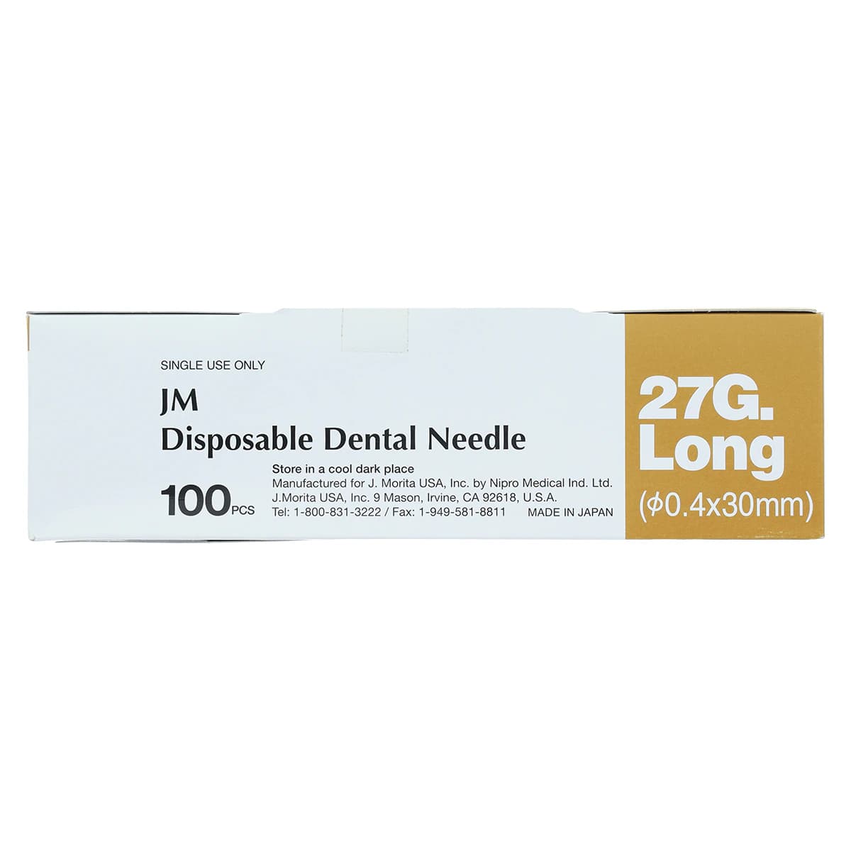 J. Morita Disposable Dental Needles, Plastic Hub, 27 Gauge Long, 30 mm, Yellow, 100/Box, 20-27GL thumbnail 6