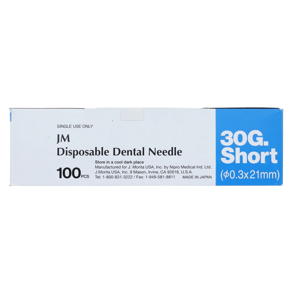 J. Morita JM Blue Disposable Dental Needles, Plastic Hub, 30 Gauge Short, 21mm, 100/Box, 20-30GS thumbnail 7