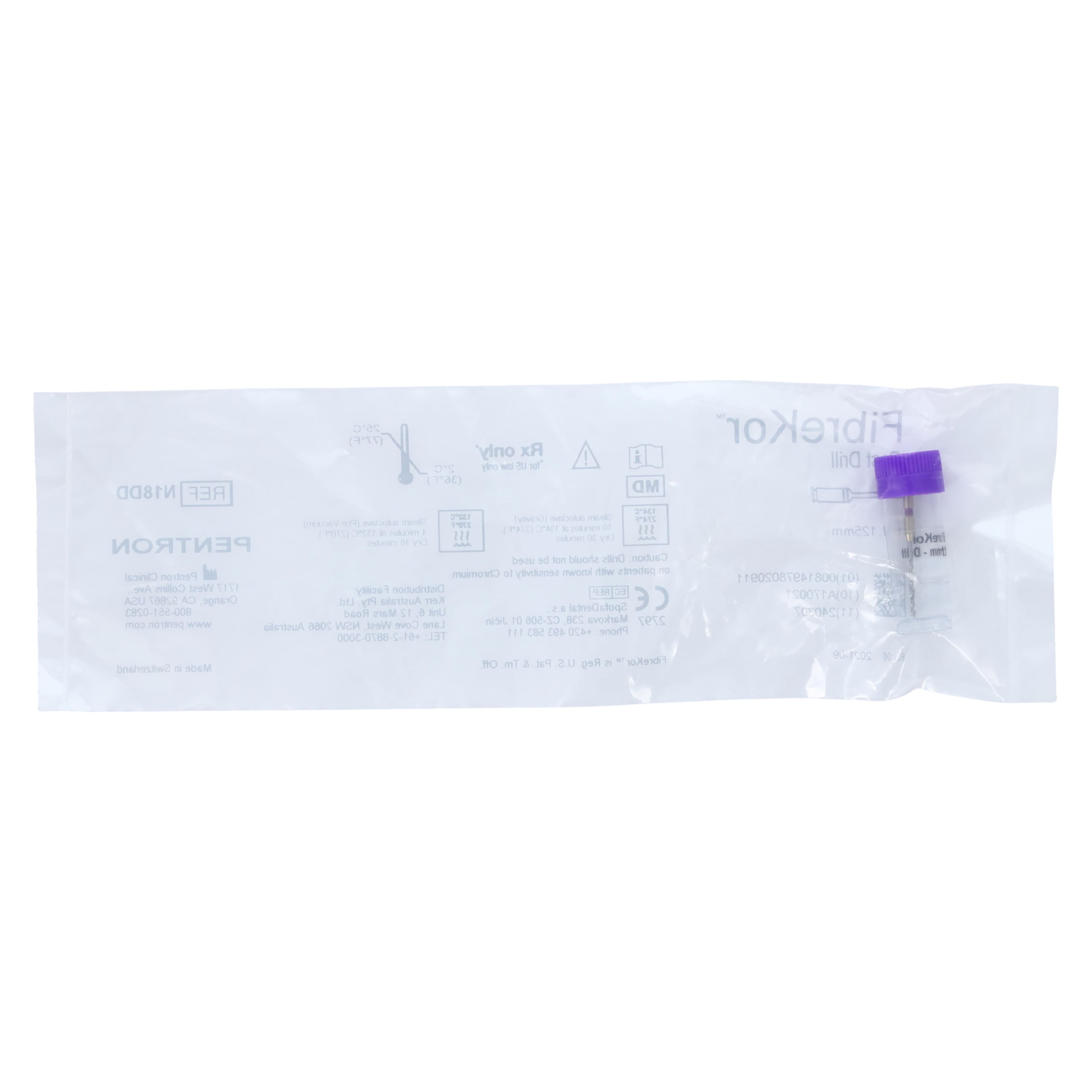 FibreKor Parallel and Serrated Drill Refill, 1.125 mm, Purple, N18DD, 1/Pk thumbnail 2