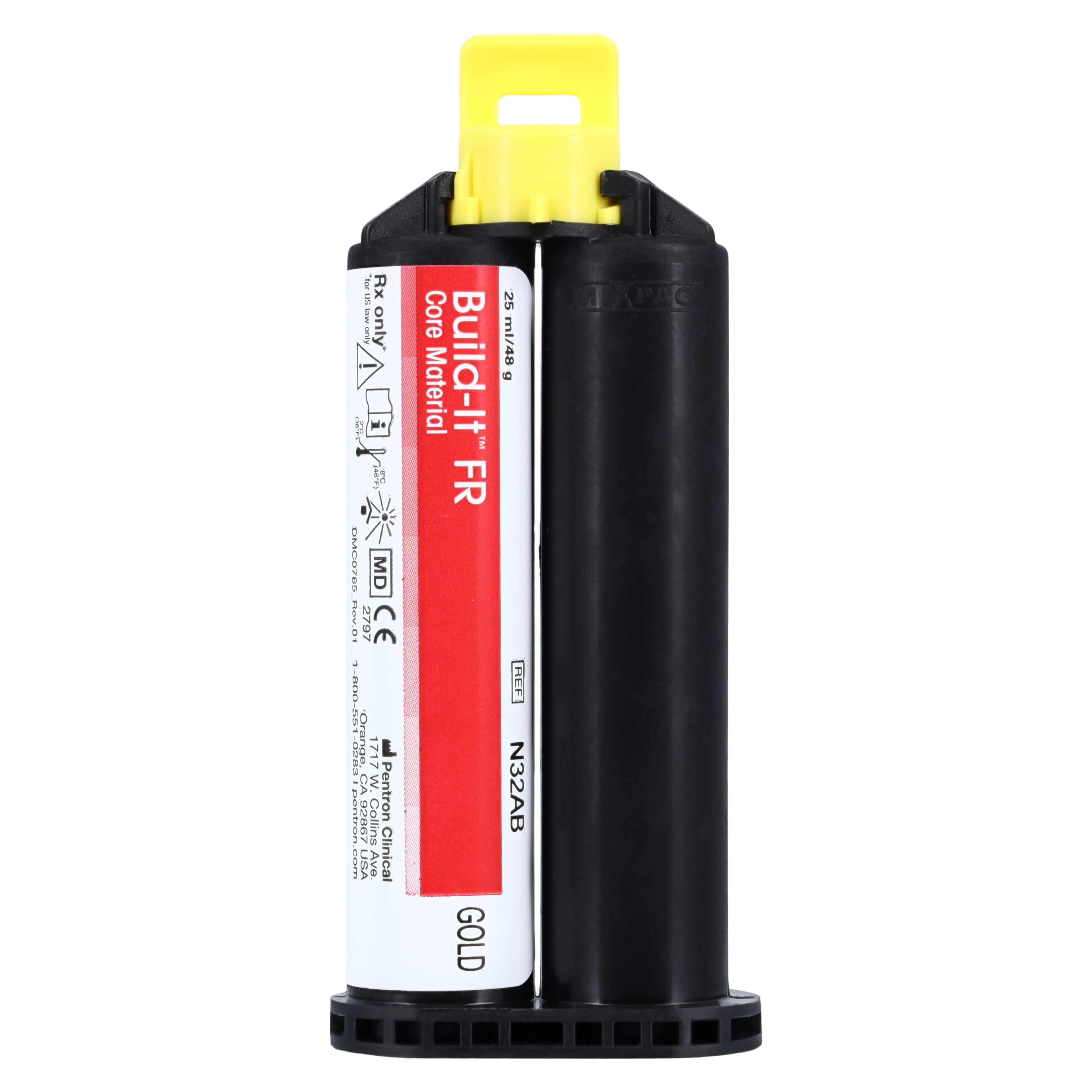 Build-It™ FR Fiber Reinforced Core Build-Up Material, Dual-Cure, Cartridge Refill, Gold, 25 ml, N32AB thumbnail 3