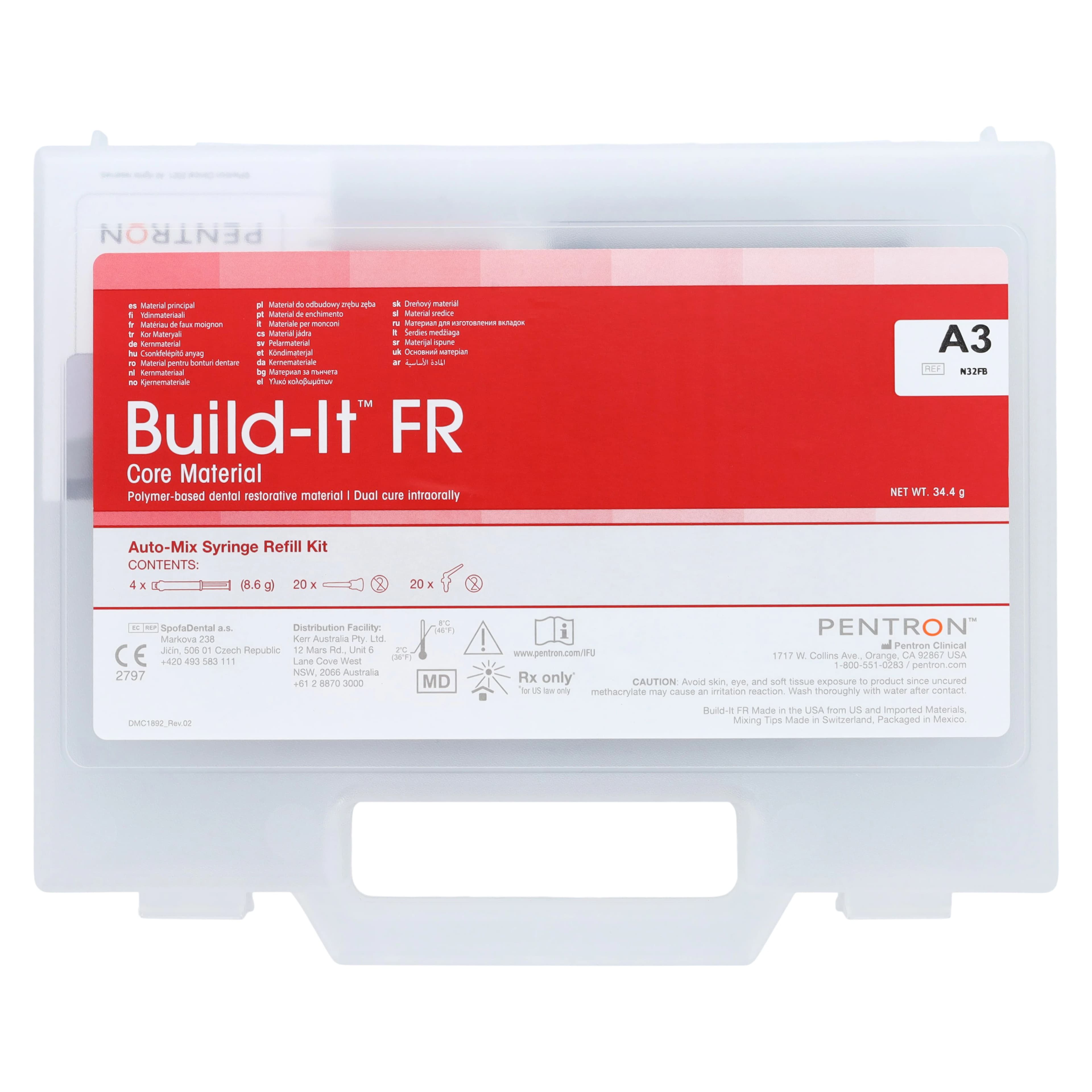 Build-It FR Fiber Reinforced Core Build-Up Material, Mini-Mix Syringe Refill, Shade A3, 4 mL, 4/Pack, N32FB thumbnail 9
