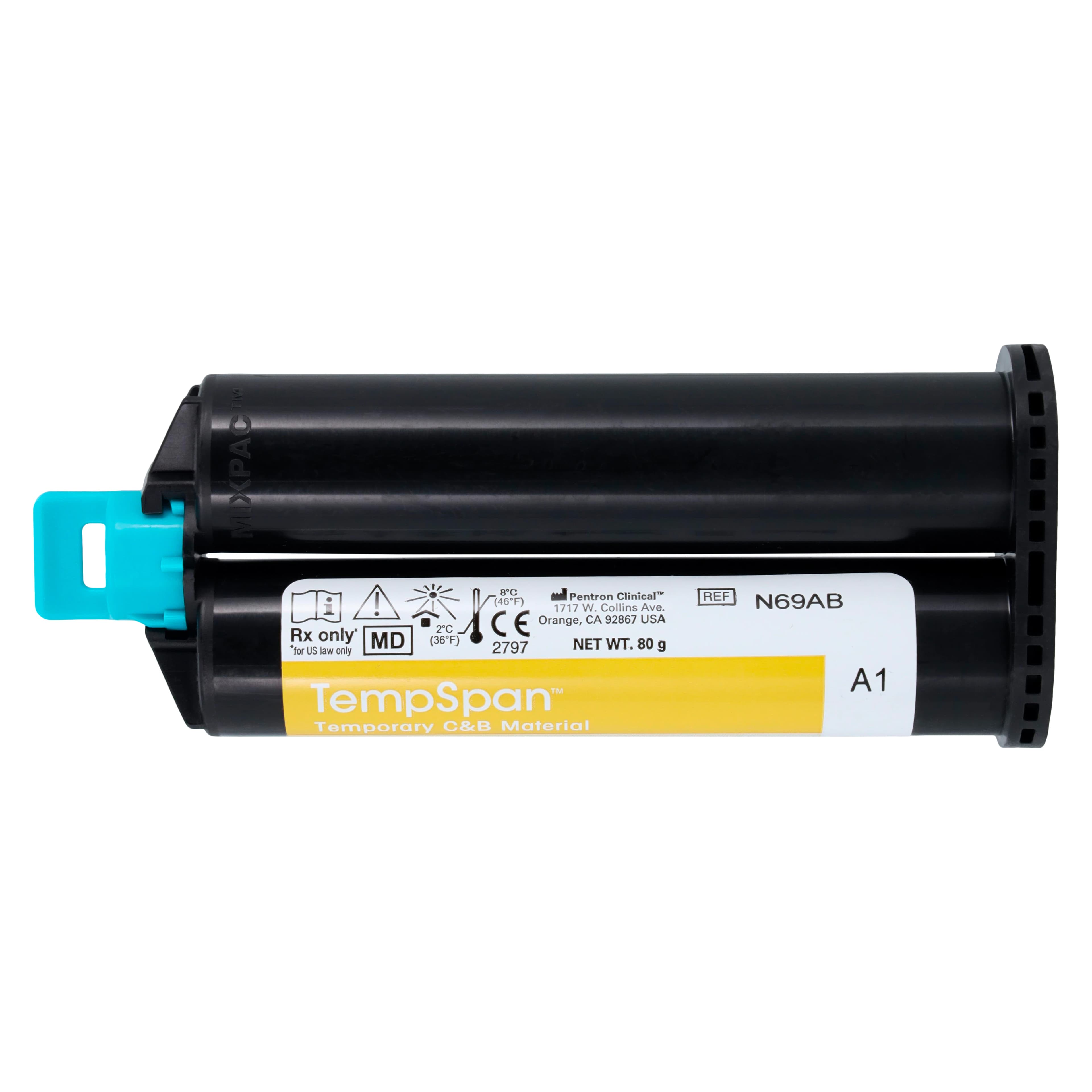 TempSpan Dual Cure Temporary Crown & Bridge Material, Shade A1, 50 ml Auto-Mix Cartridge Refill, 1/Pk, N69AB thumbnail 2