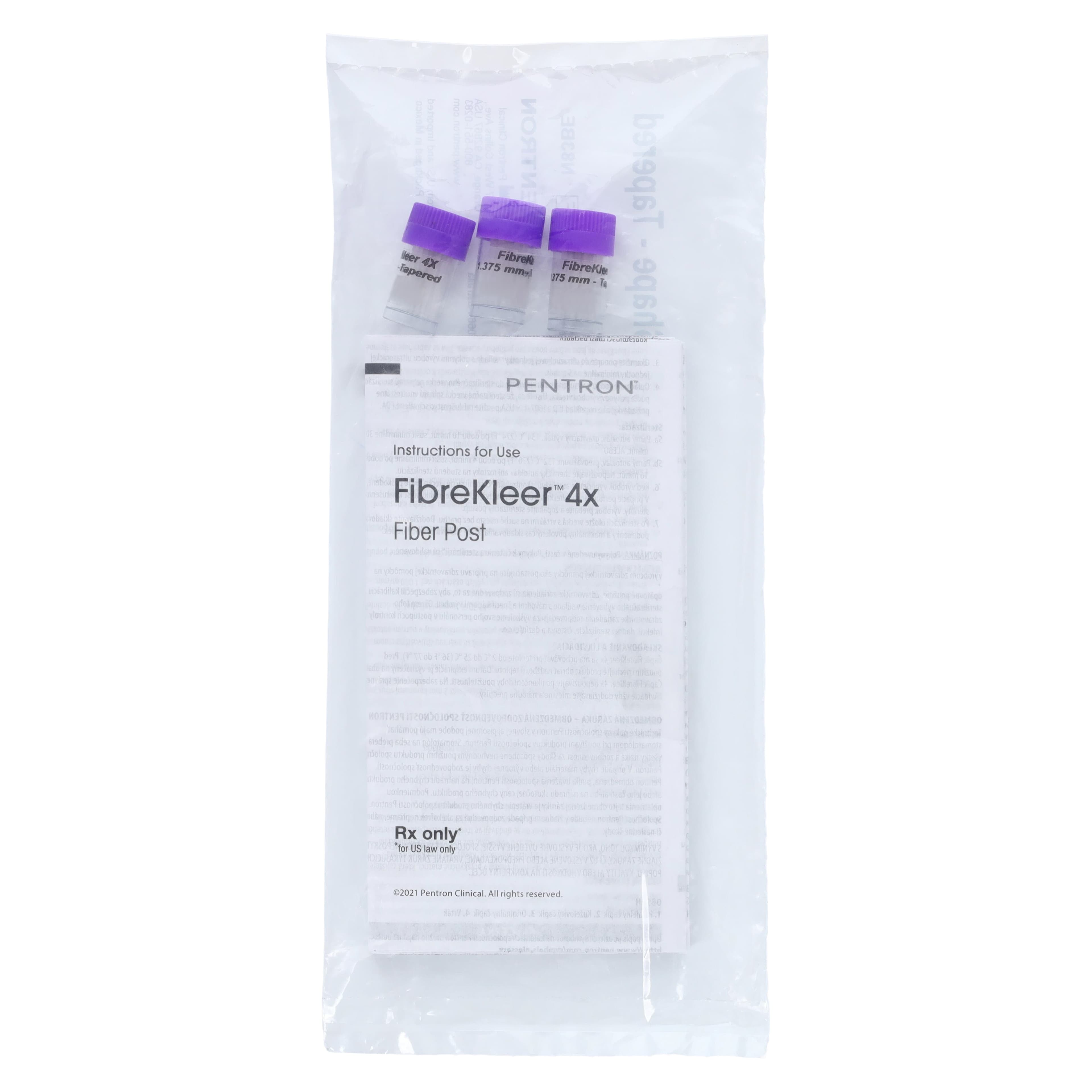 FibreKleer 4X Tapered Fiber Posts, 1.375 mm, Purple, 30/Pkg, N83BE thumbnail 2