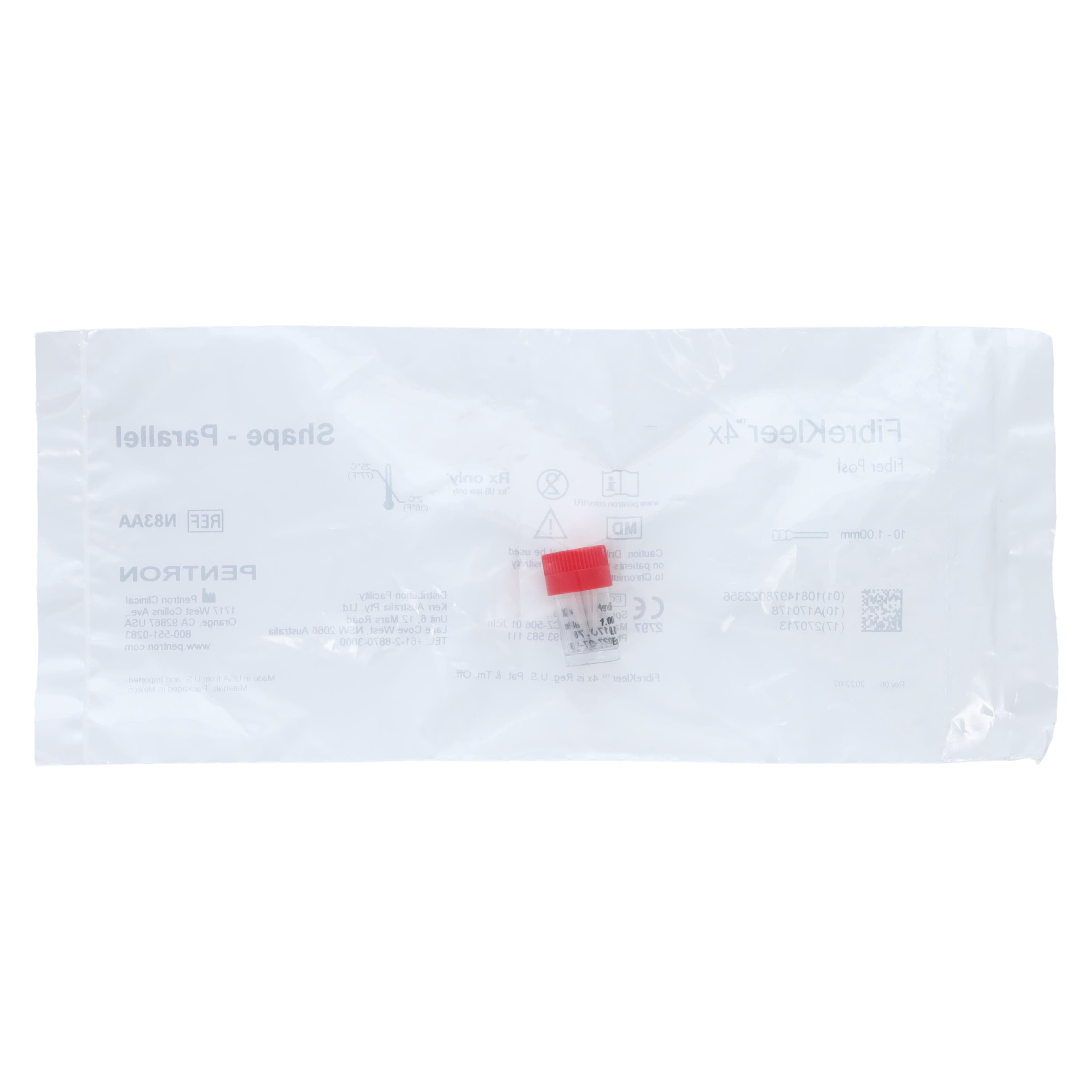 FibreKleer 4X Parallel Fiber Post Refill, 1.00 mm, Red, 10/Pk, N83AA thumbnail 2