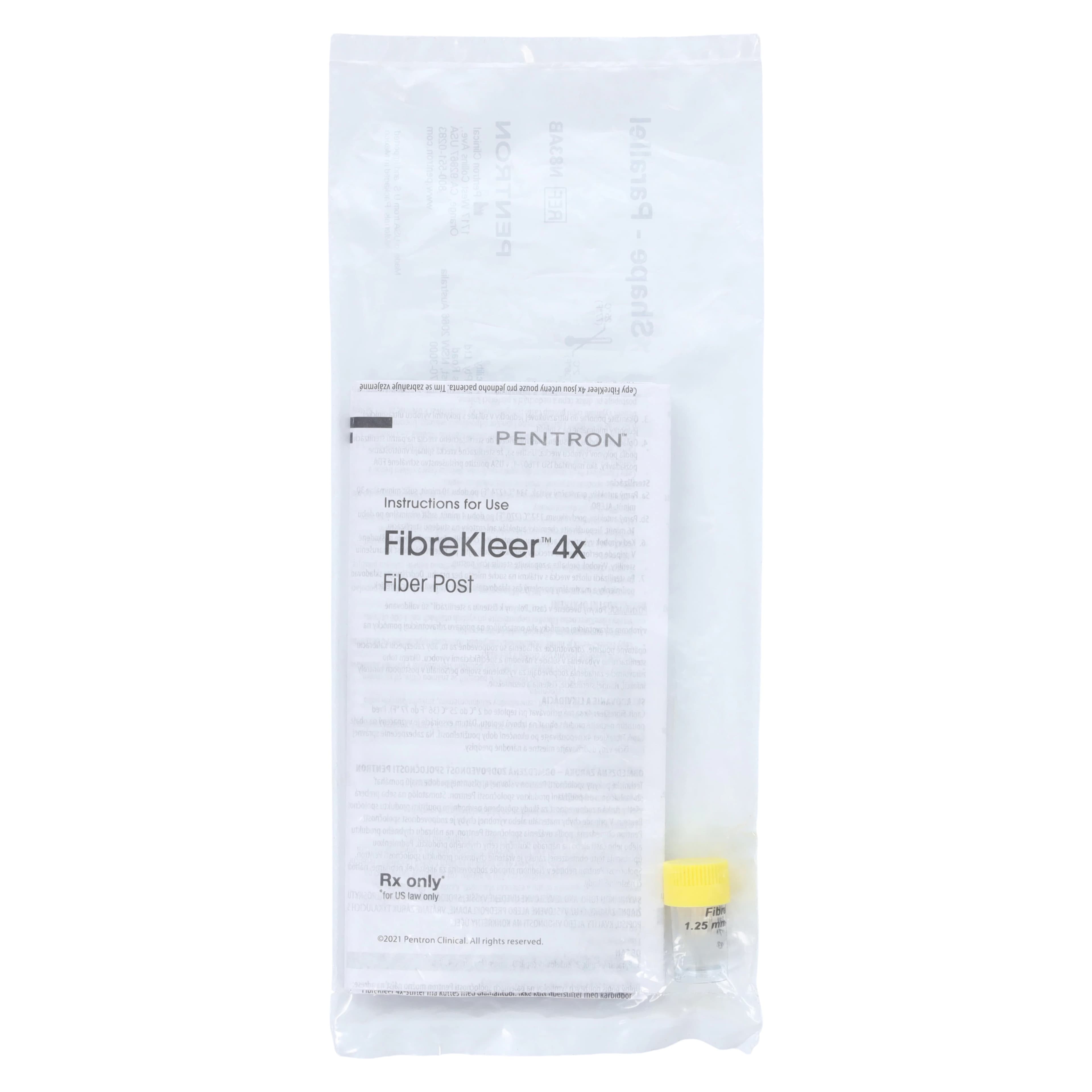 FibreKleer 4X Parallel Fiber Post Refill, 1.25 mm, Yellow, 10/Pk, N83AB thumbnail 2